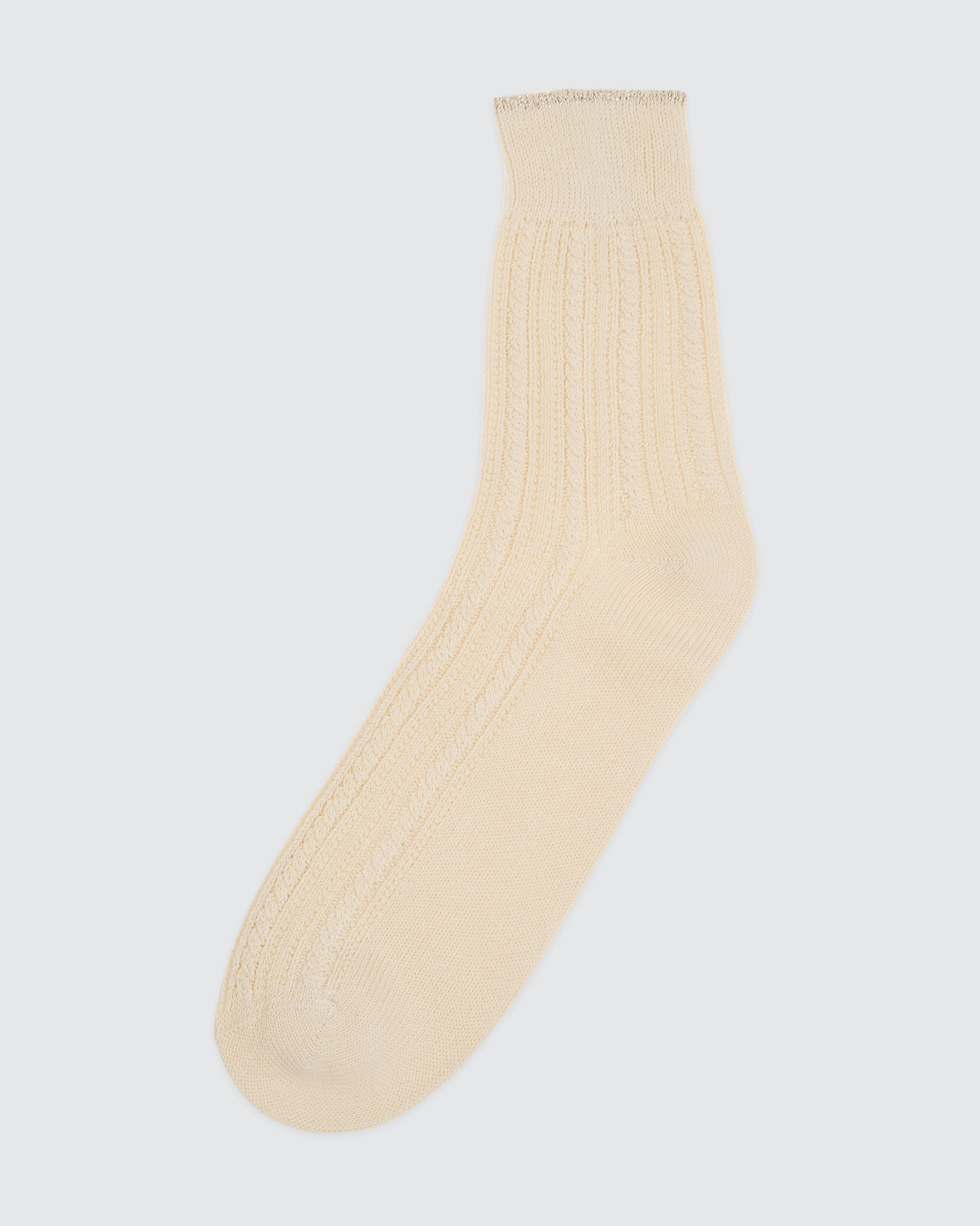 Calze Corte in Cotone Organico e Lurex da Donna