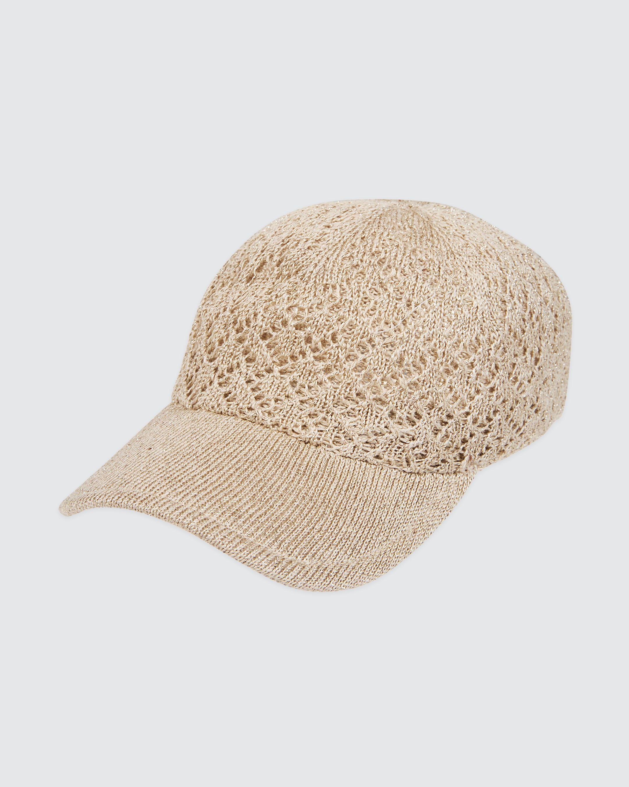 Women's Silk and Linen Knit Baseball Cap
