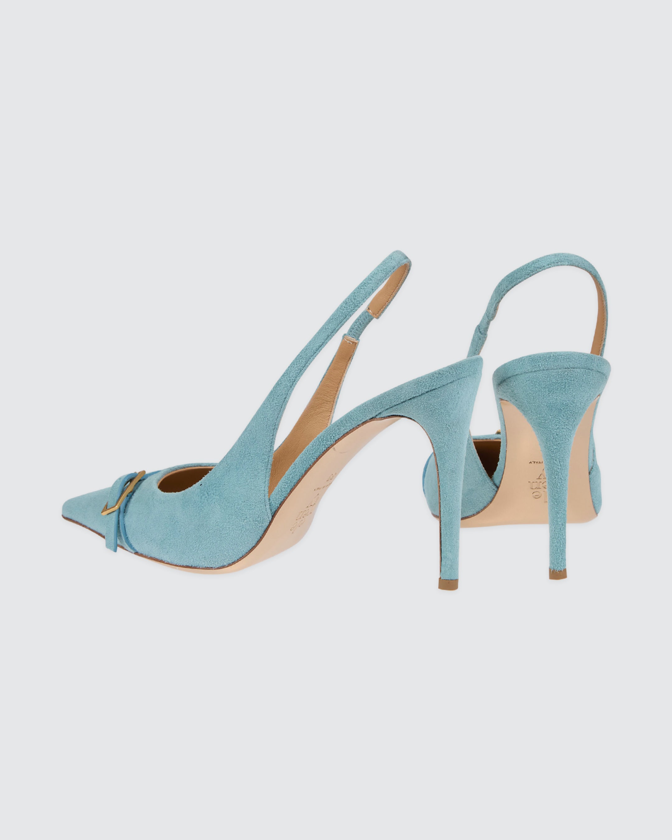Pointed-Toe Suede Pumps with 9 cm Heel