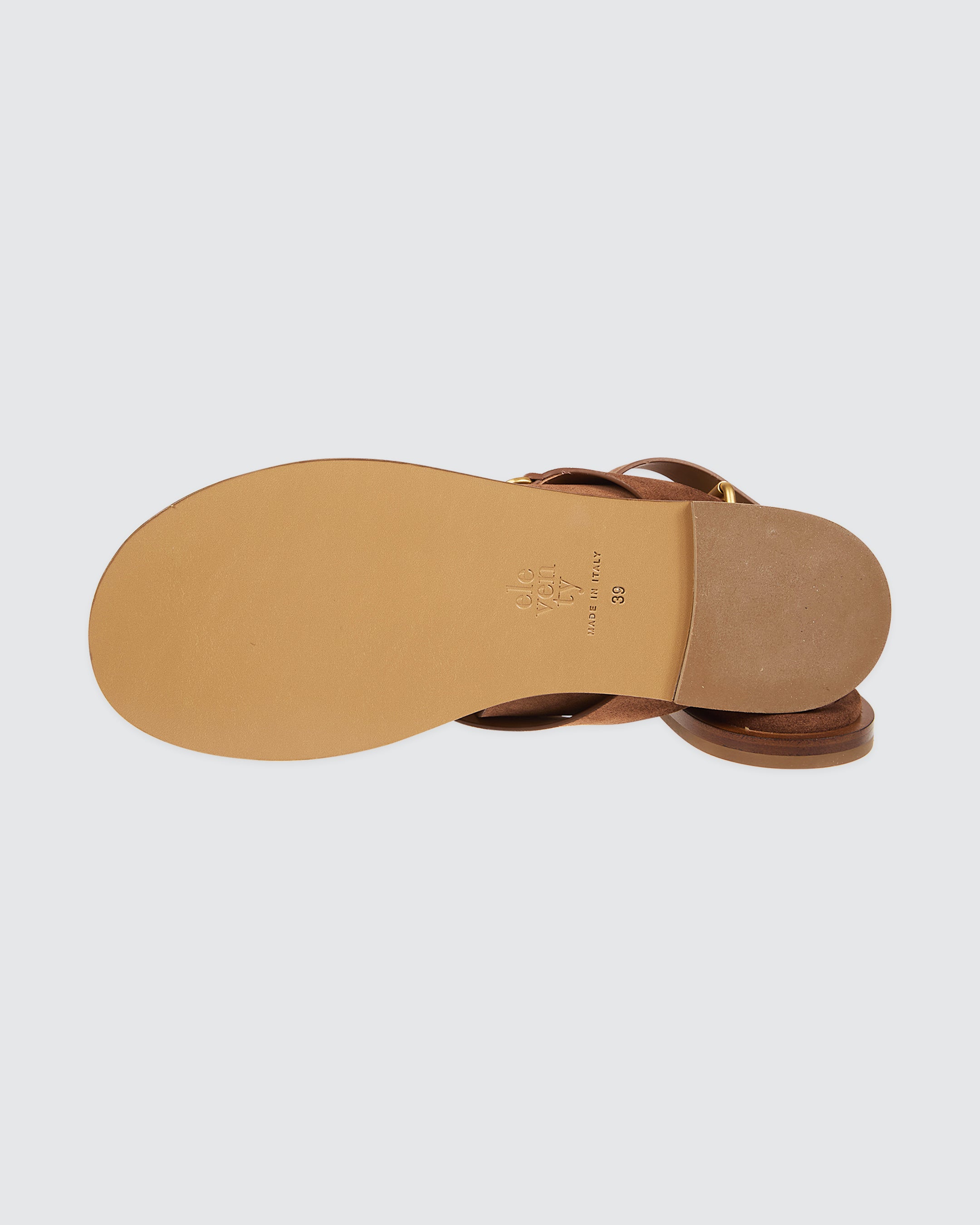 Women's Flat Suede Sandals with Buckle Straps