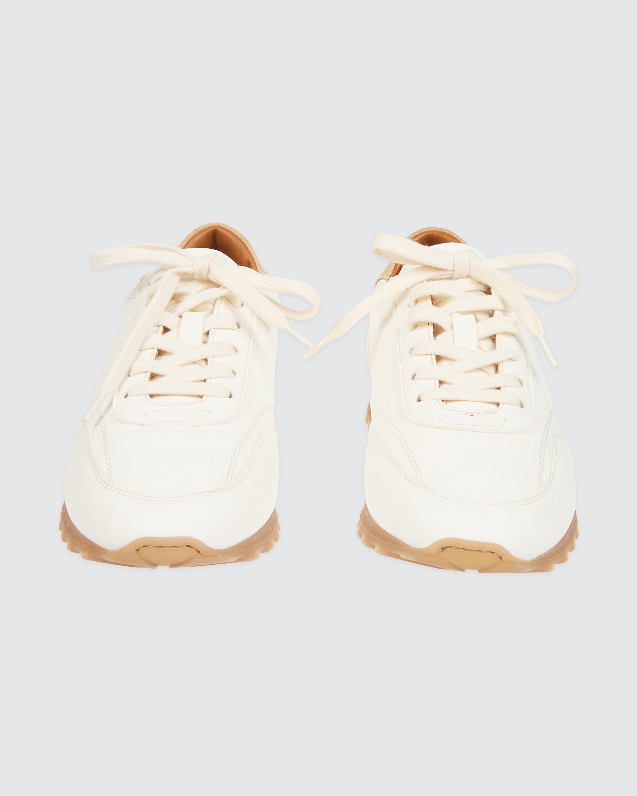 Women's deerskin and suede low-top sneakers