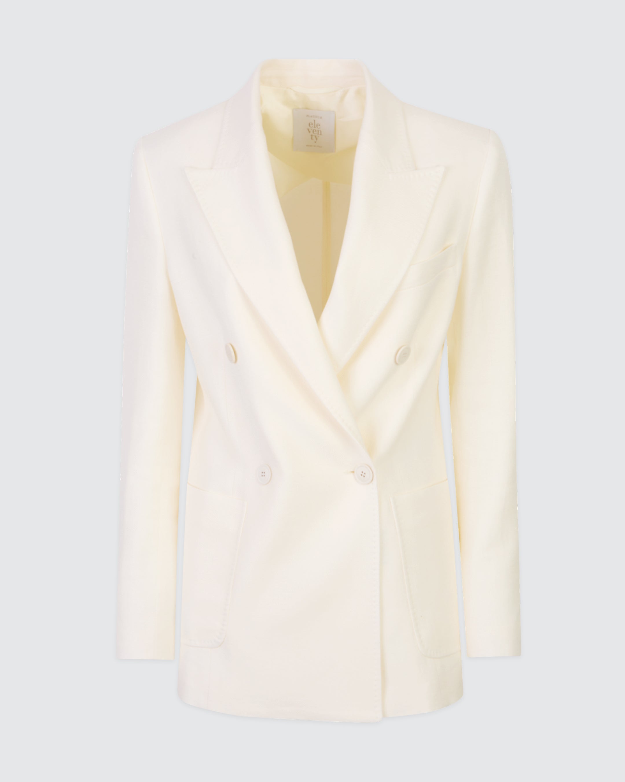 Women's Linen Wool and Silk Double-Breasted Jacket