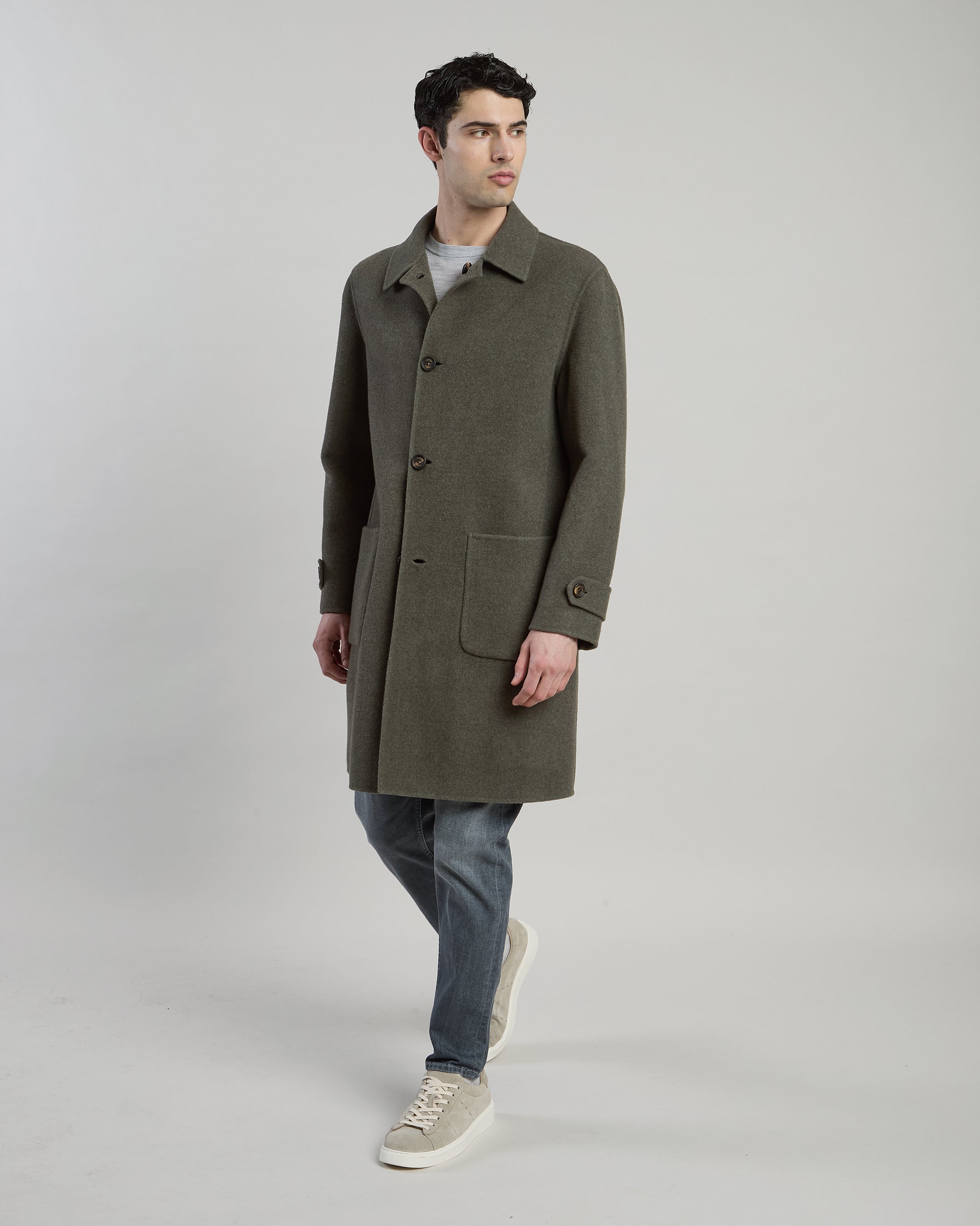 CAPPOTTO MONOPETTO REVERSIBILE LANA