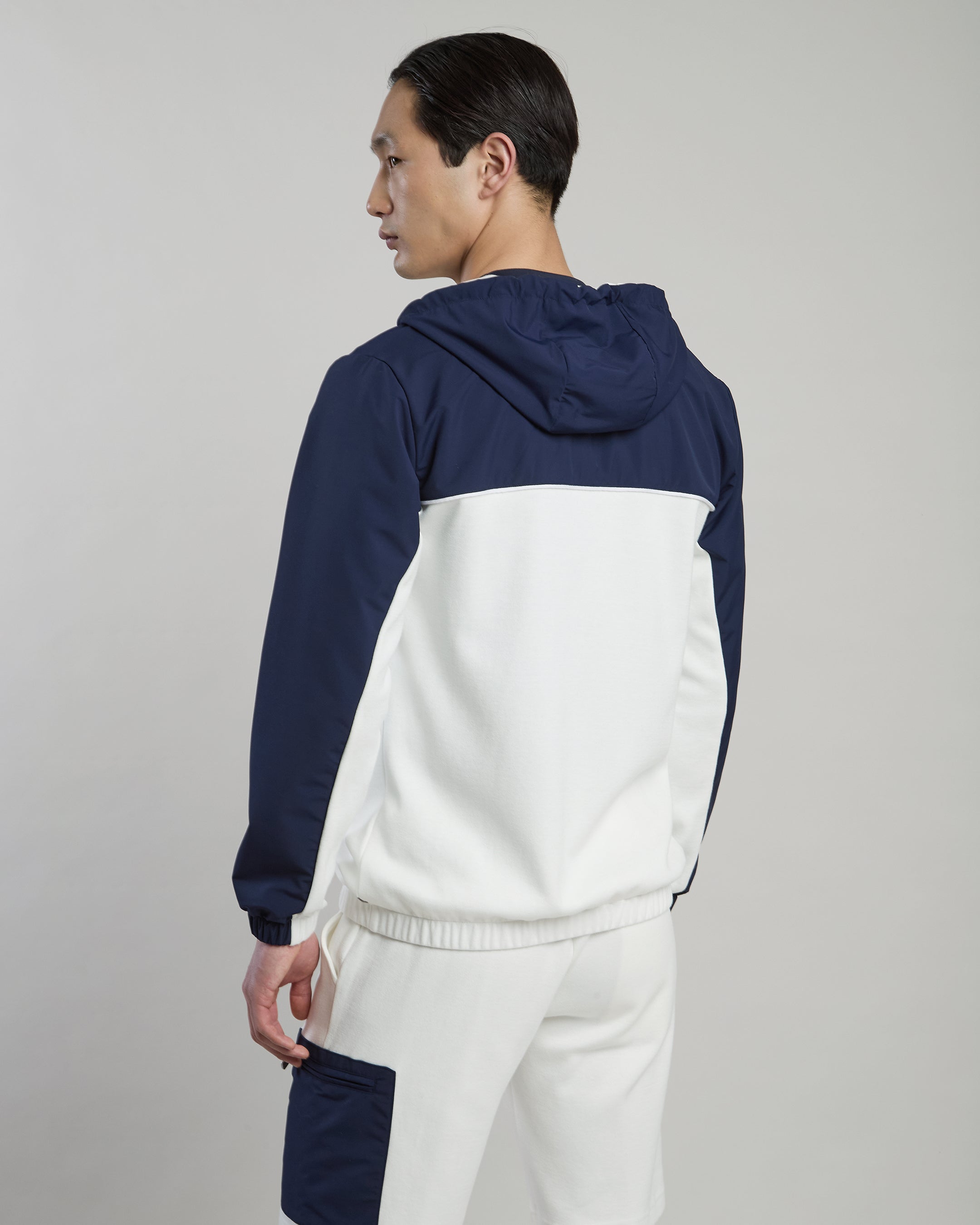 FELPA FULL ZIP BIMATERICA/ GIZA COTTON E NYLON