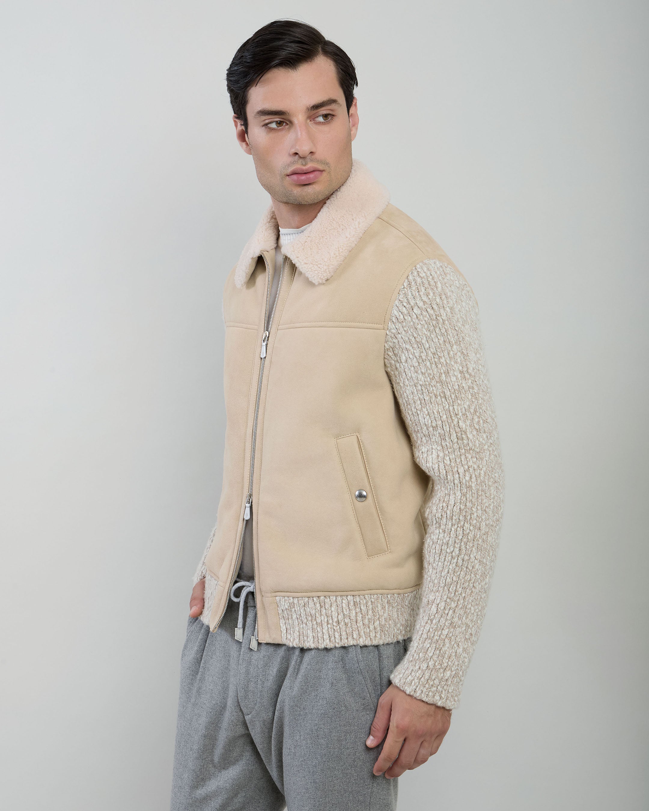 GIUBBINO SHEARLING E MAGLIA
