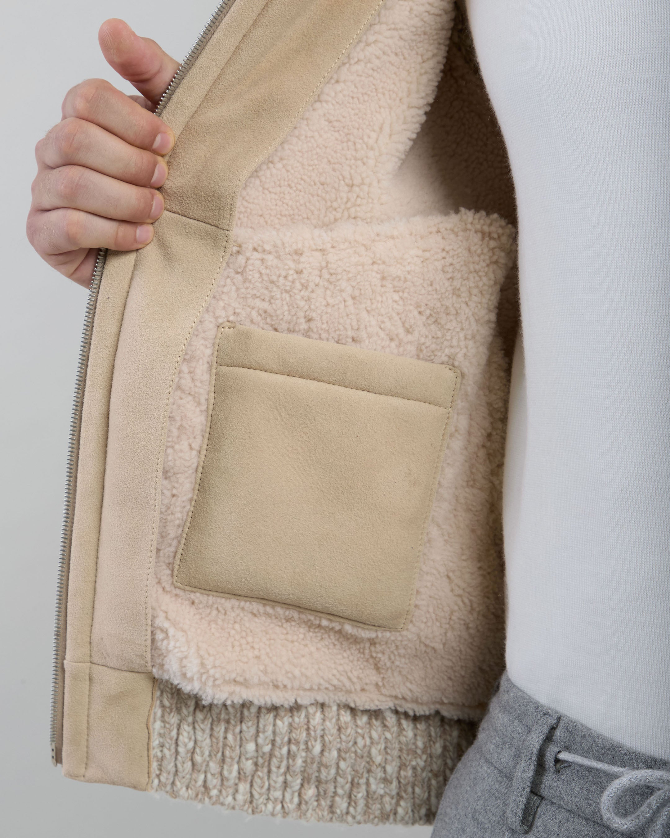 GIUBBINO SHEARLING E MAGLIA