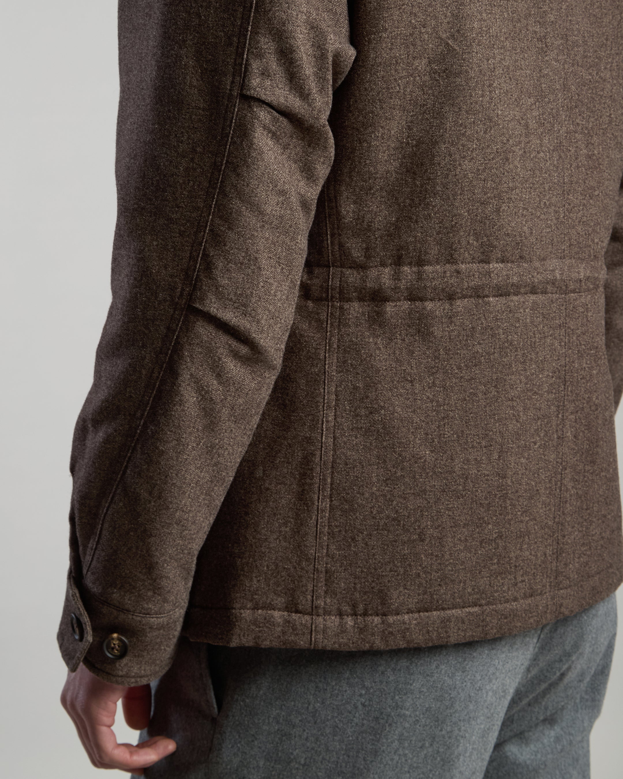 WOOL COTTON CASHMERE SAFARI JACKET