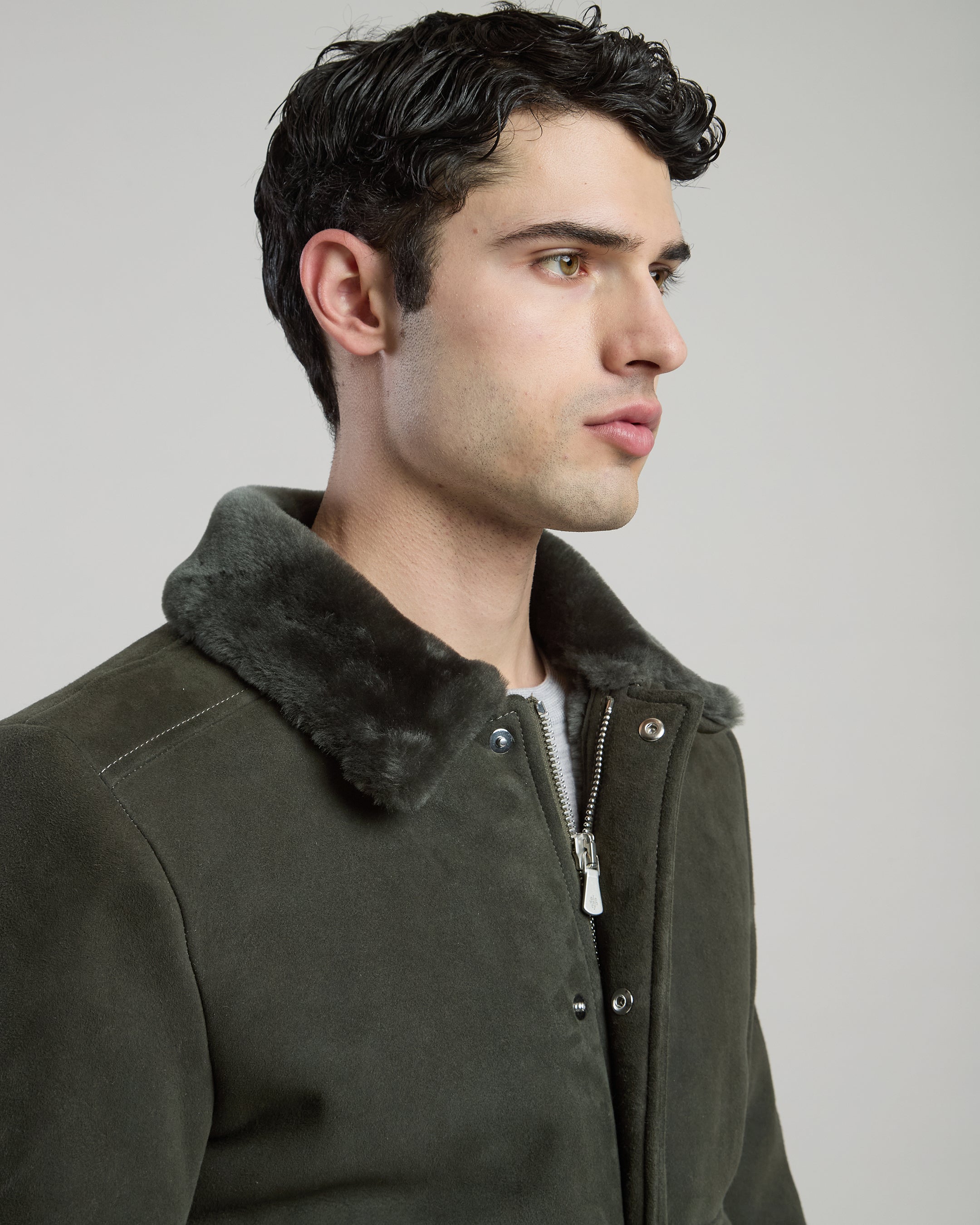 GIUBBINO SHEARLING PELO LISCIO