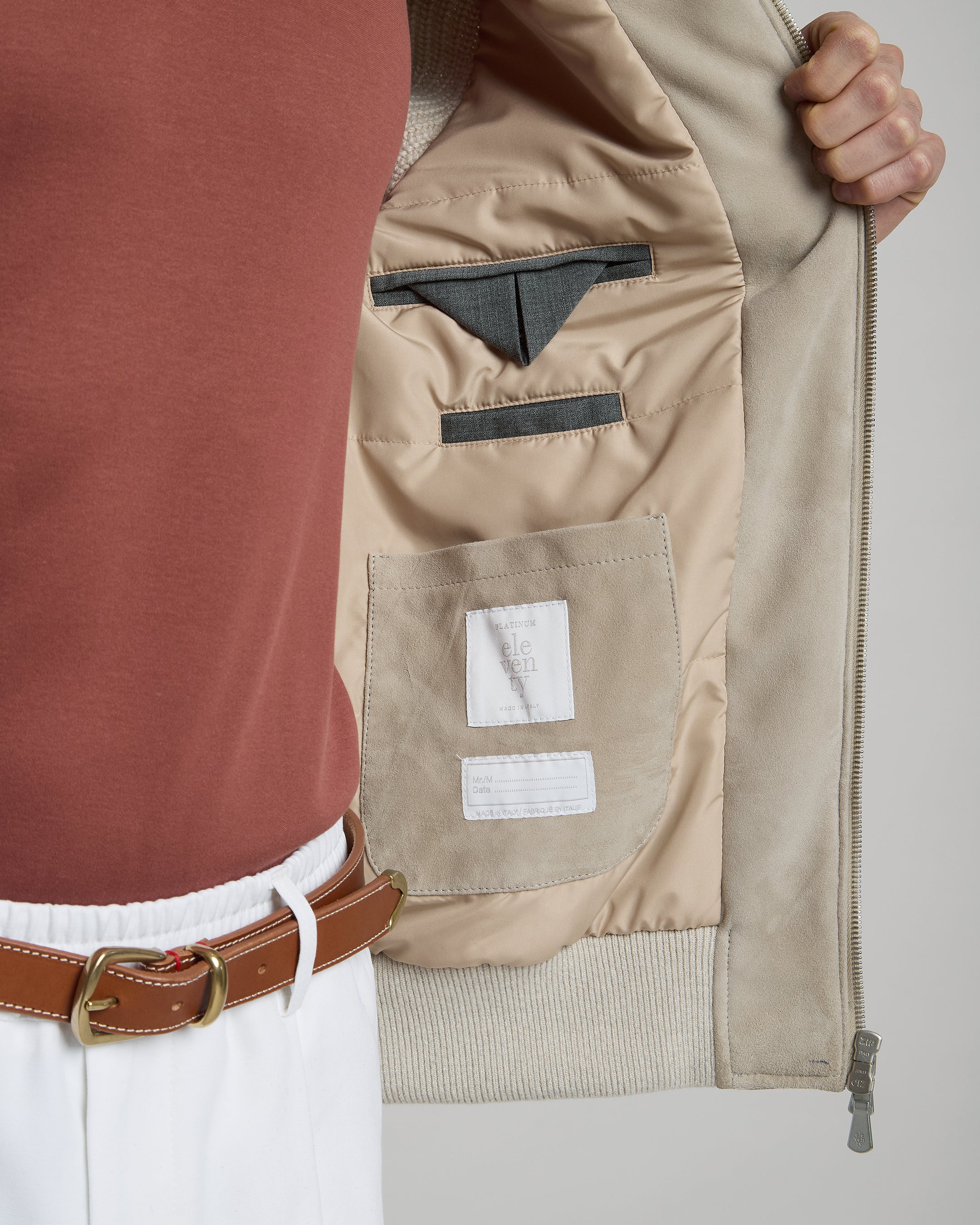 GIUBBINO SUEDE E MAGLIA
