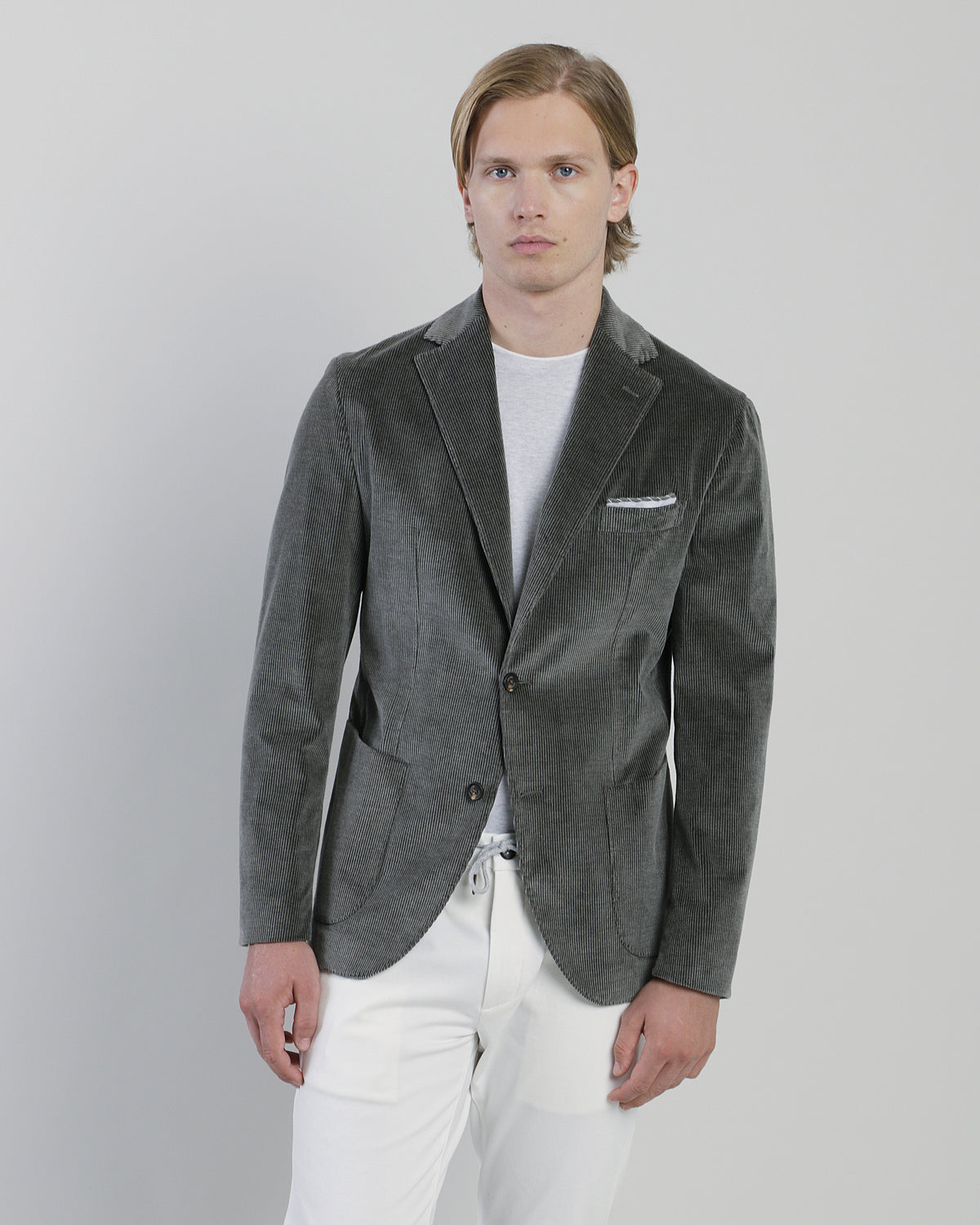SINGLE-BREASTED COTTON CASHMERE JACKET