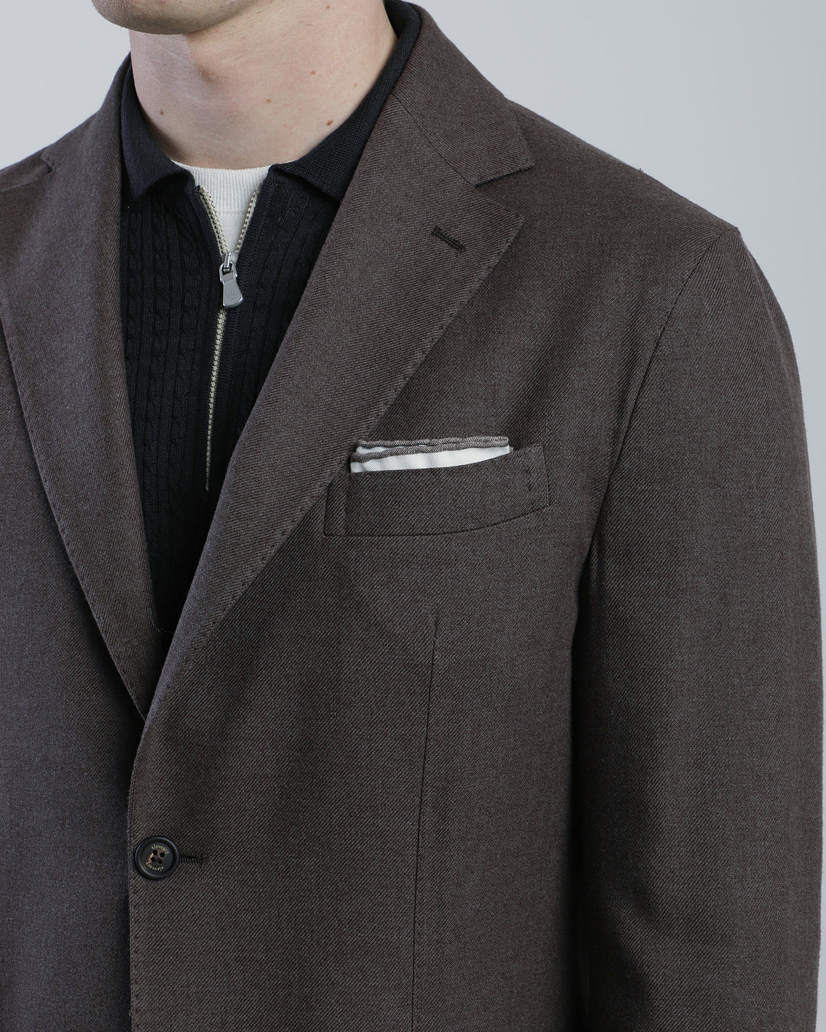 SINGLE-BREASTED SILK CASHMERE JACKET