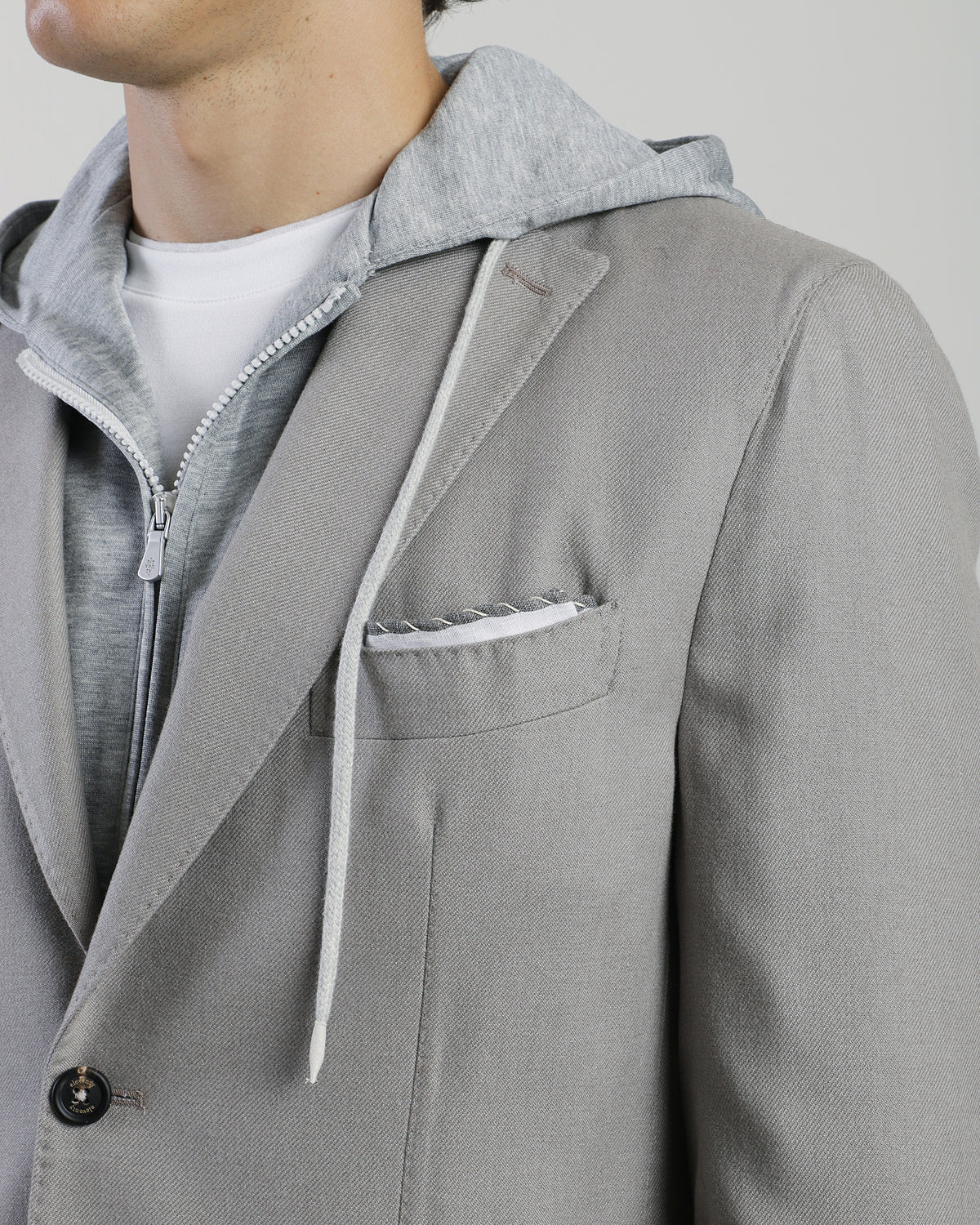 SINGLE-BREASTED SILK CASHMERE JACKET