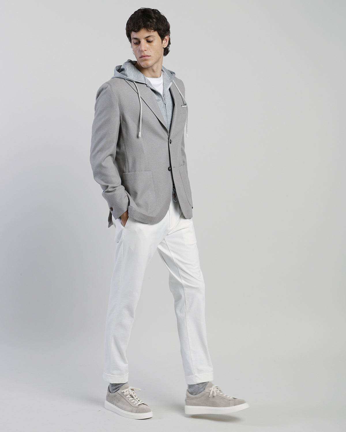 SINGLE-BREASTED SILK CASHMERE JACKET