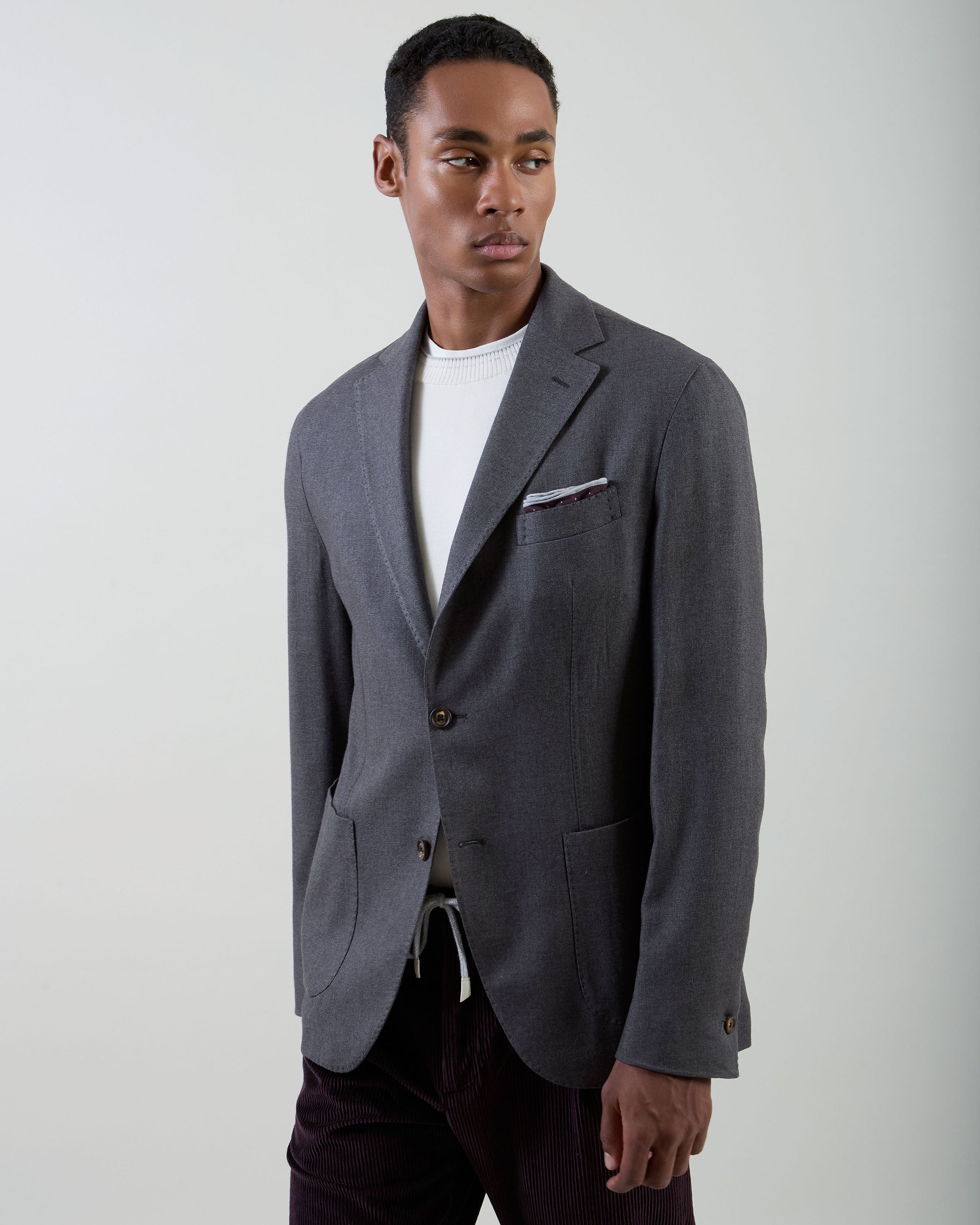 GIACCA MONOPETTO SETA CASHMERE