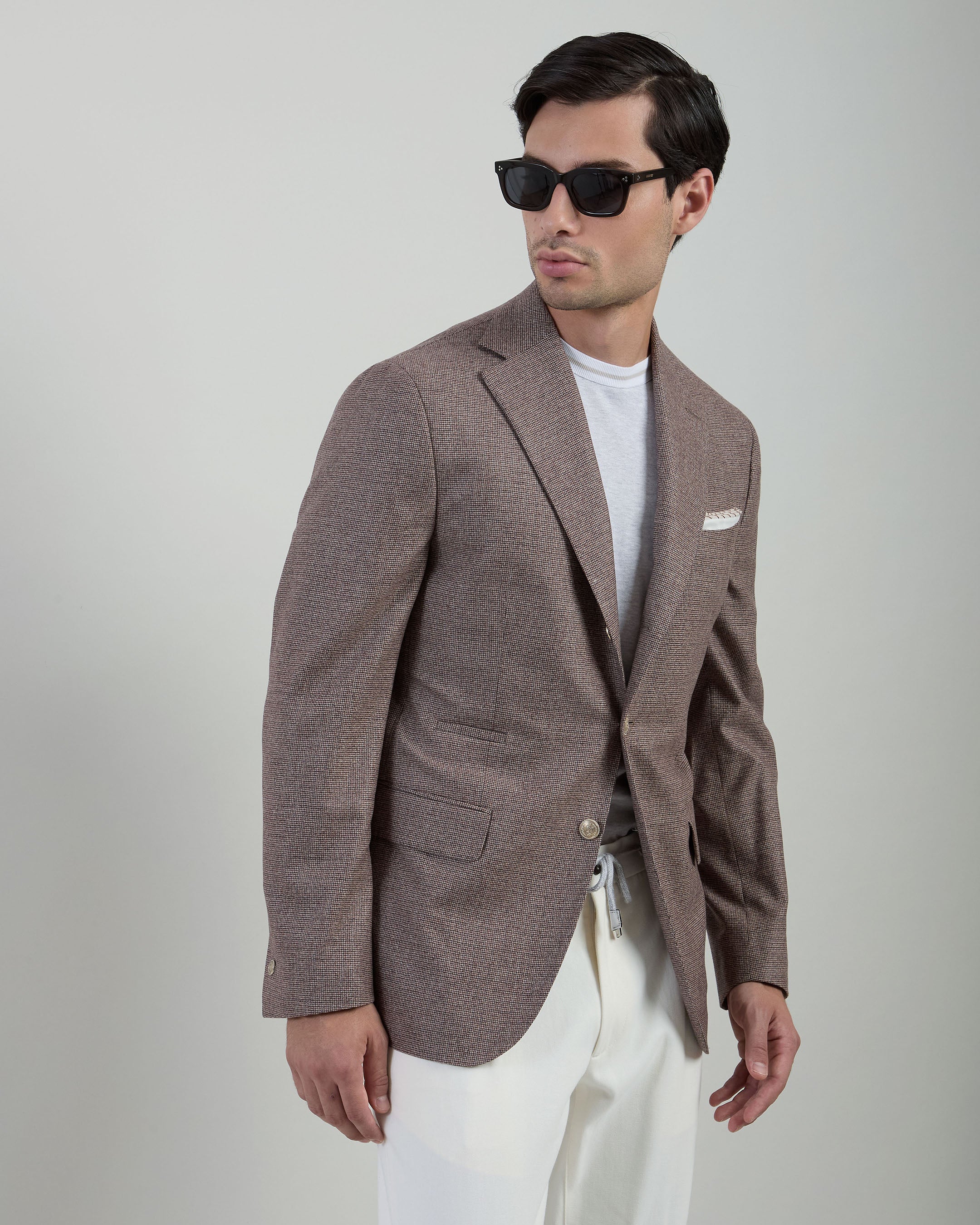 GIACCA MONOPETTO LANA SETA CASHMERE