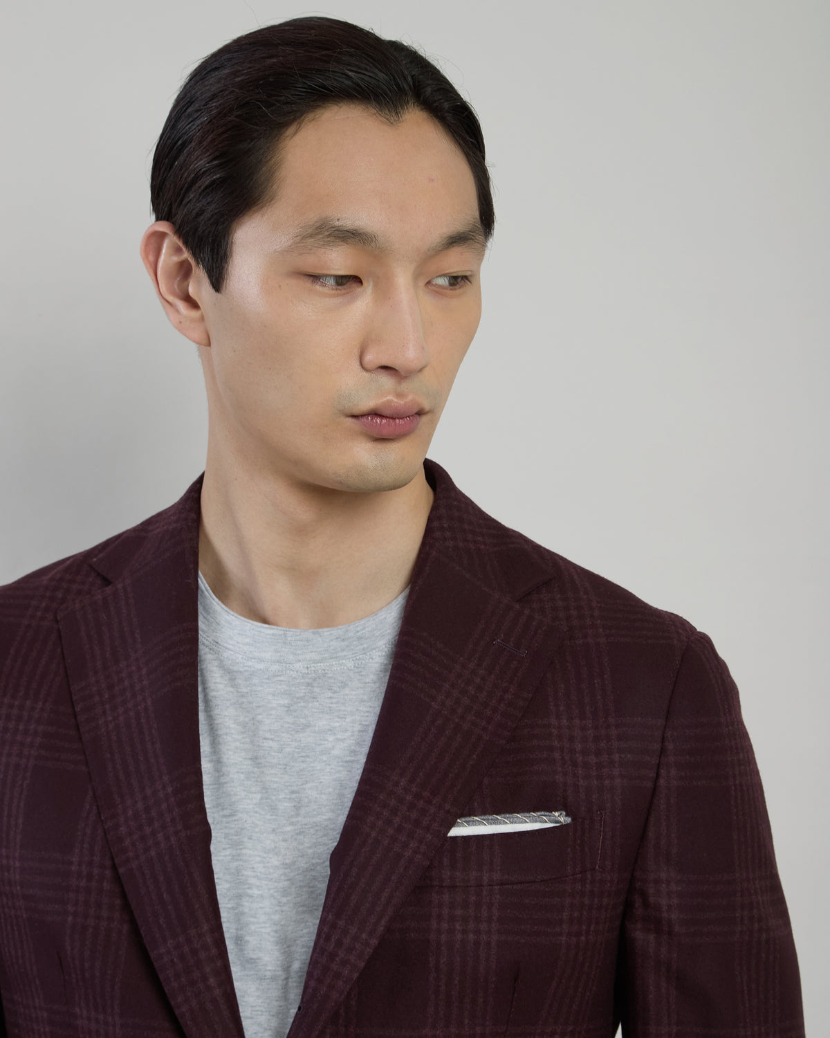 SINGLE-BREASTED WOOL SILK CASHMERE JACKET