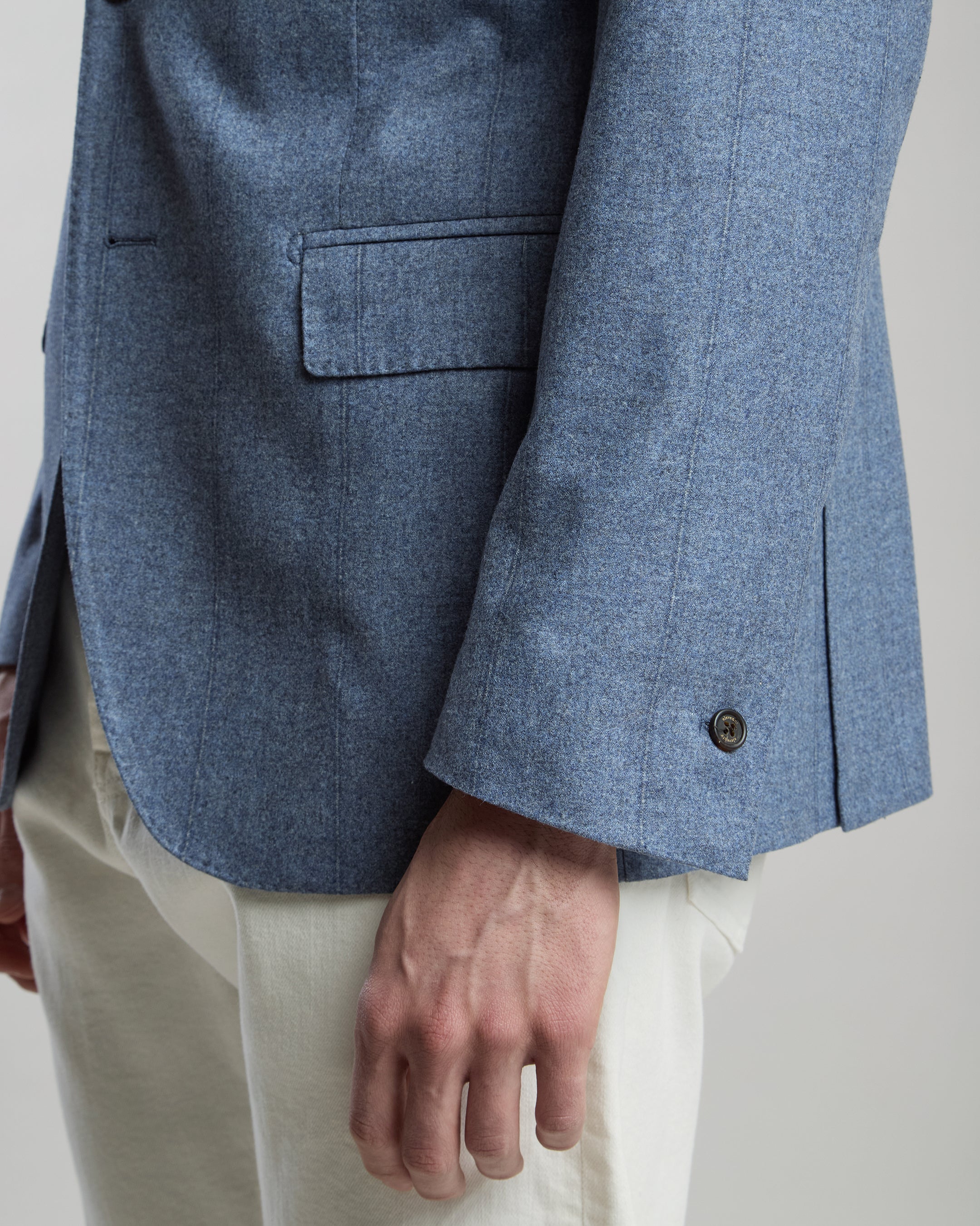 SINGLE-BREASTED WOOL SILK CASHMERE JACKET