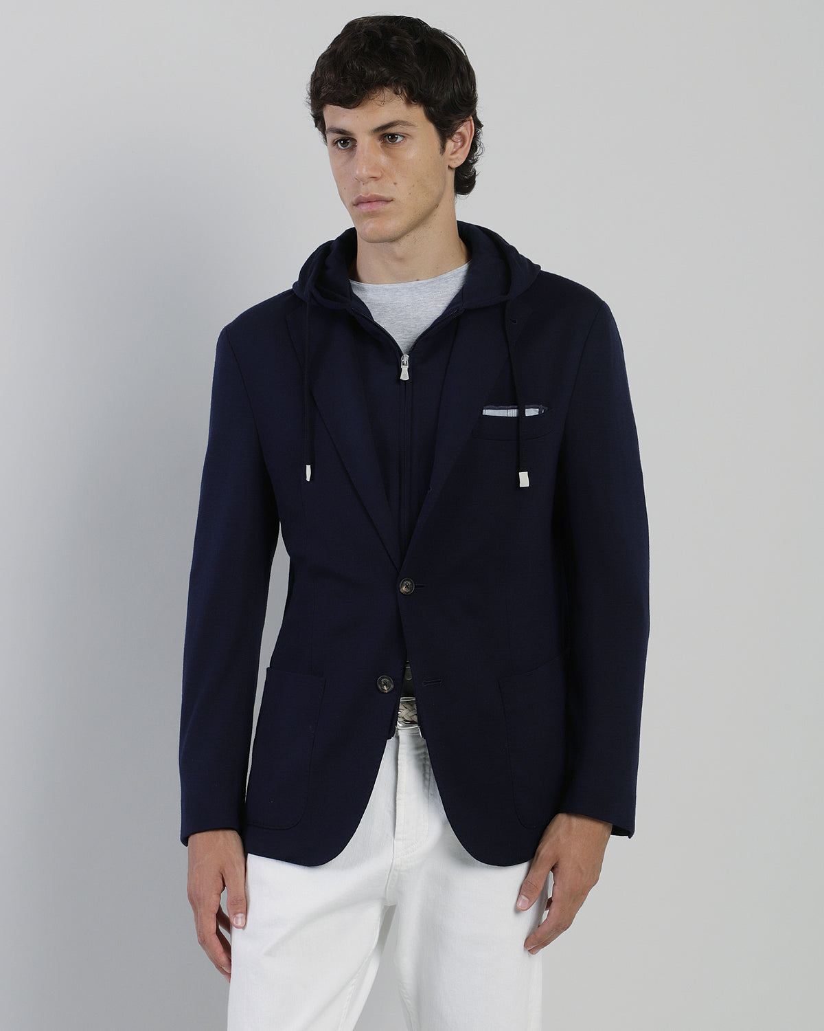 GIACCA CON PETTORINA LANA INTERLOCK