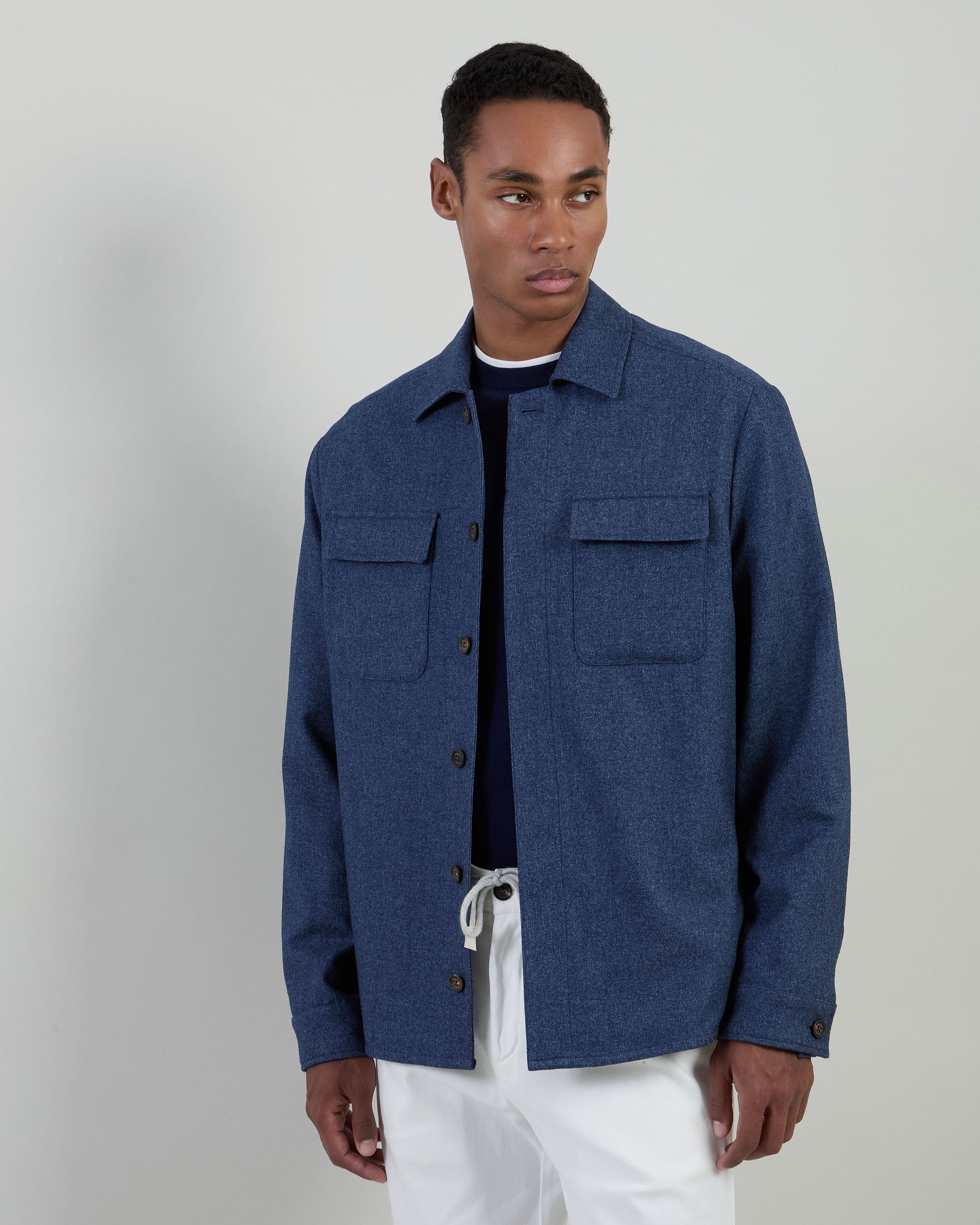 GIACCA-CAMICIA LANA COTONE CASHMERE