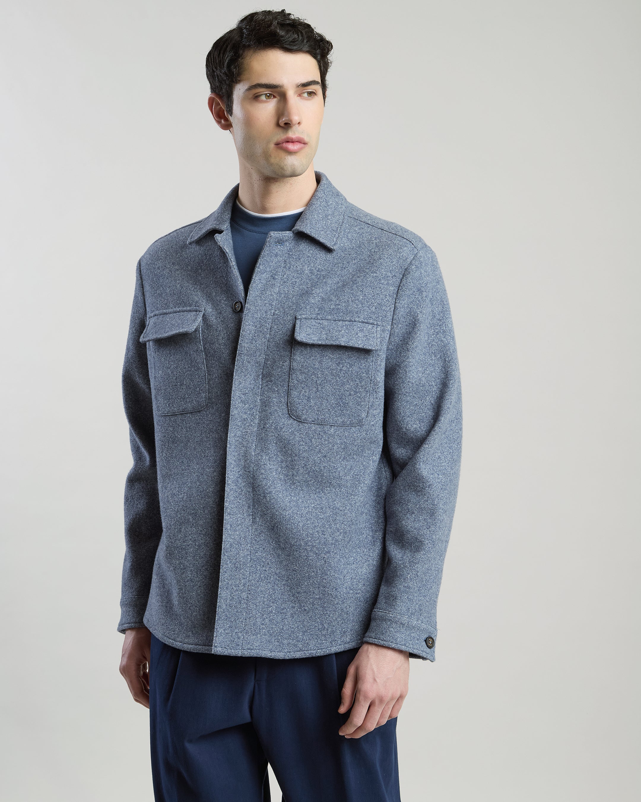 GIACCA-CAMICIA COTONE LANA