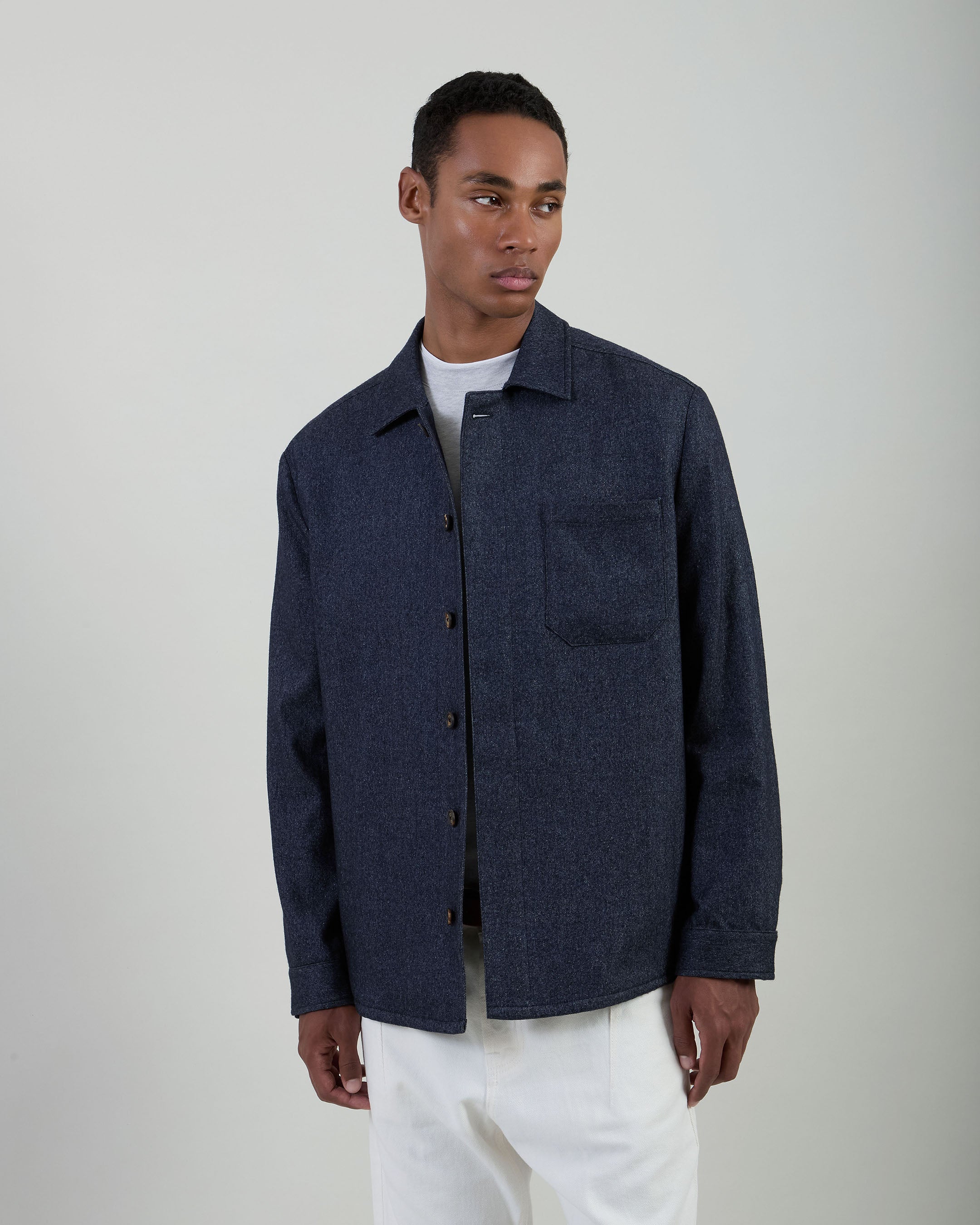 GIACCA-CAMICIA LANA SETA CASHMERE