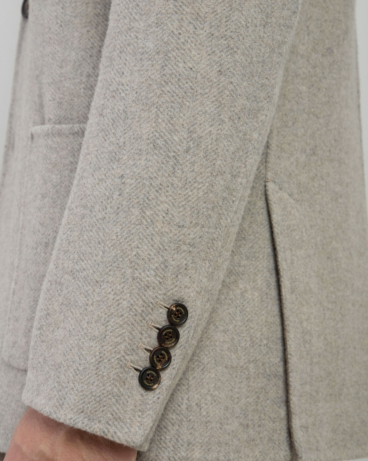 GIACCA MONOPETTO LANA CASHMERE SPINA