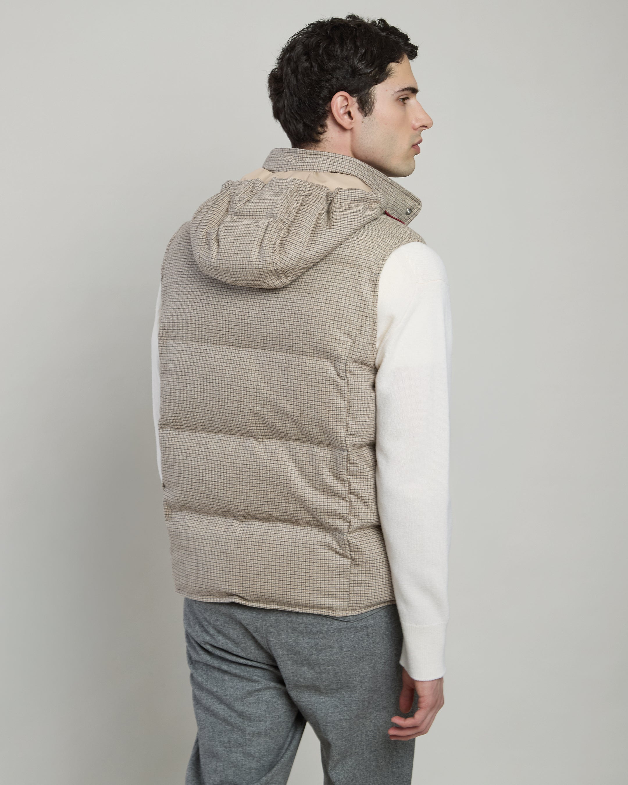 GILET IN NYLON LANA CASHMERE