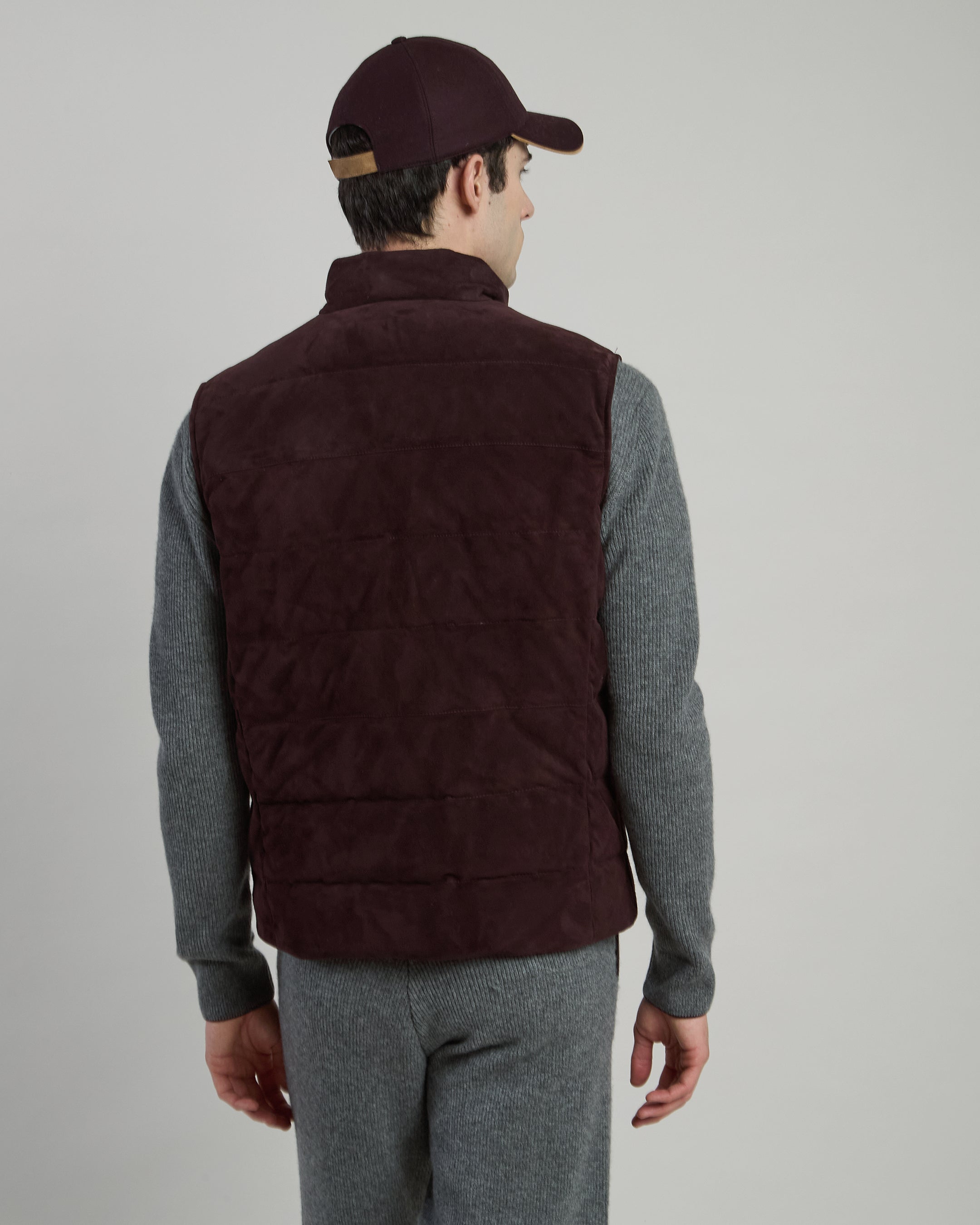 GILET REVERSIBILE SUEDE E NYLON