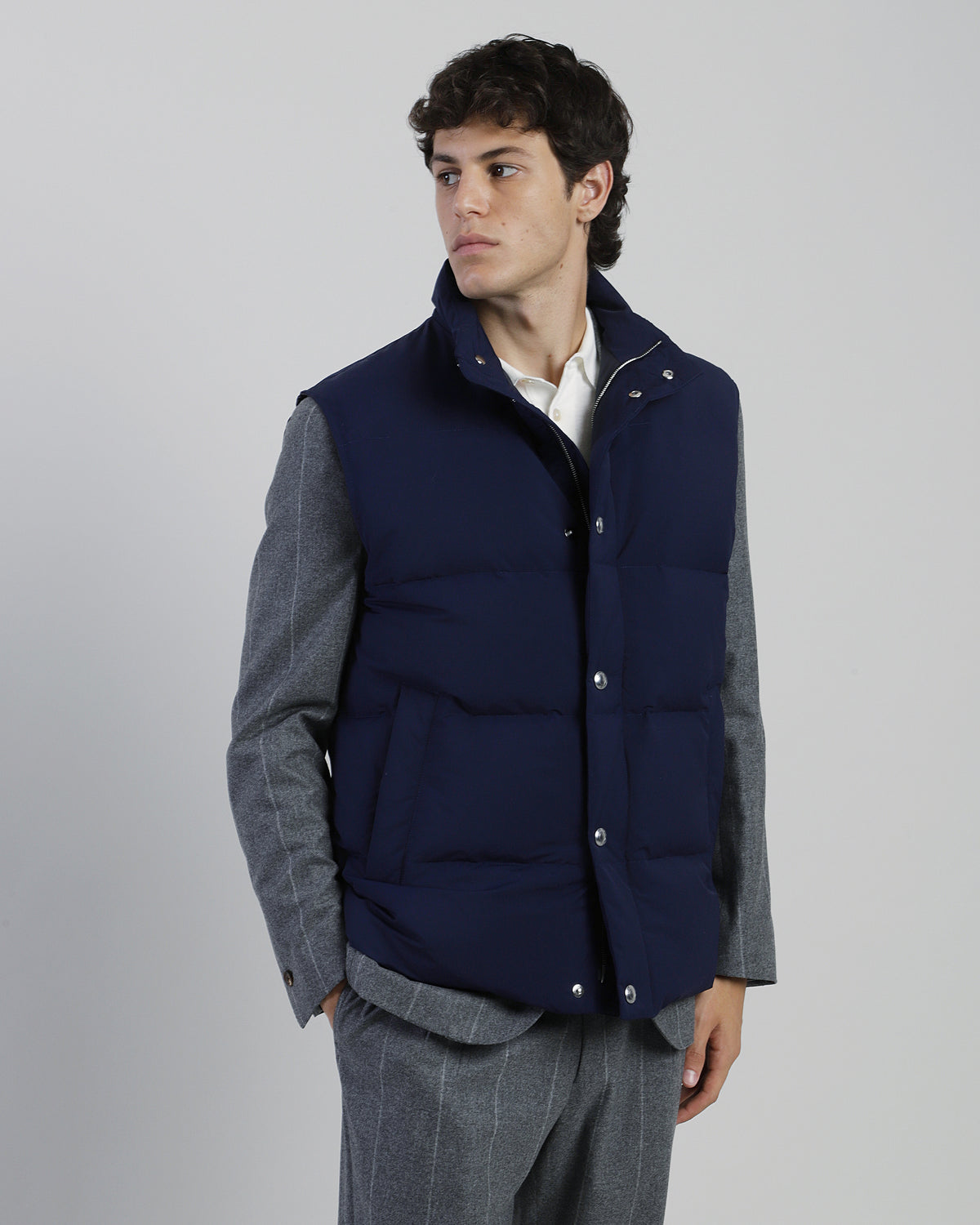 GILET IMBOTTITO LANA NYLON