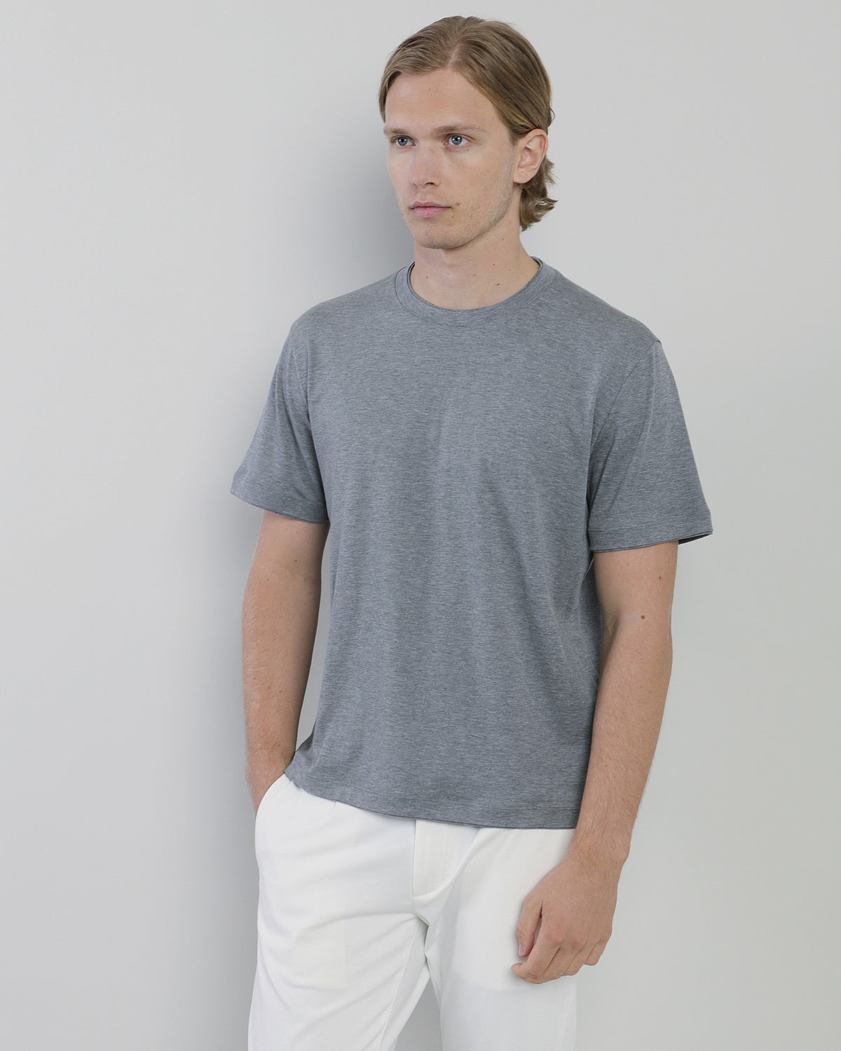 T-SHIRT GIROCOLLO MODAL COTONE