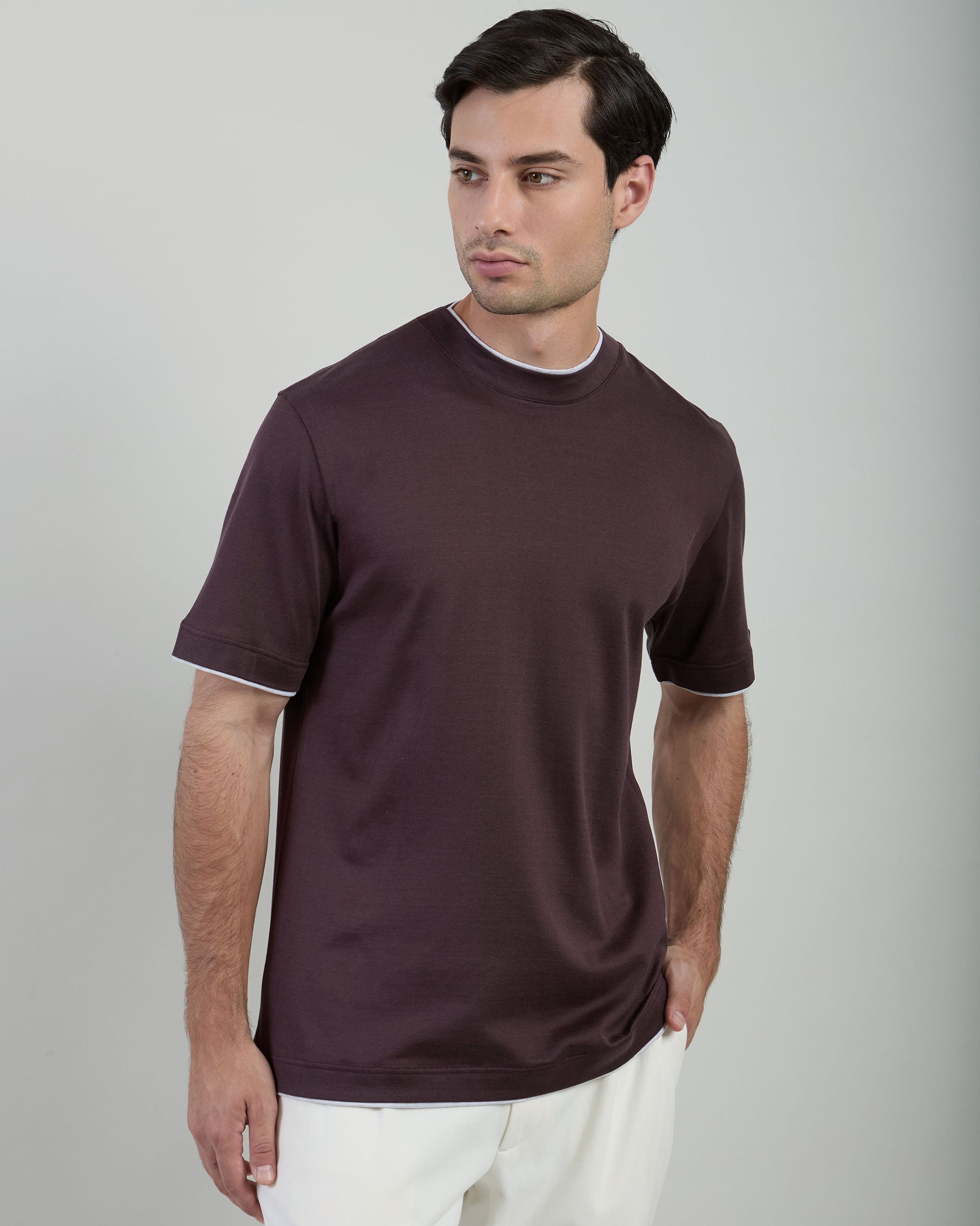 T-SHIRT GIROCOLLO COTONE JERSEY