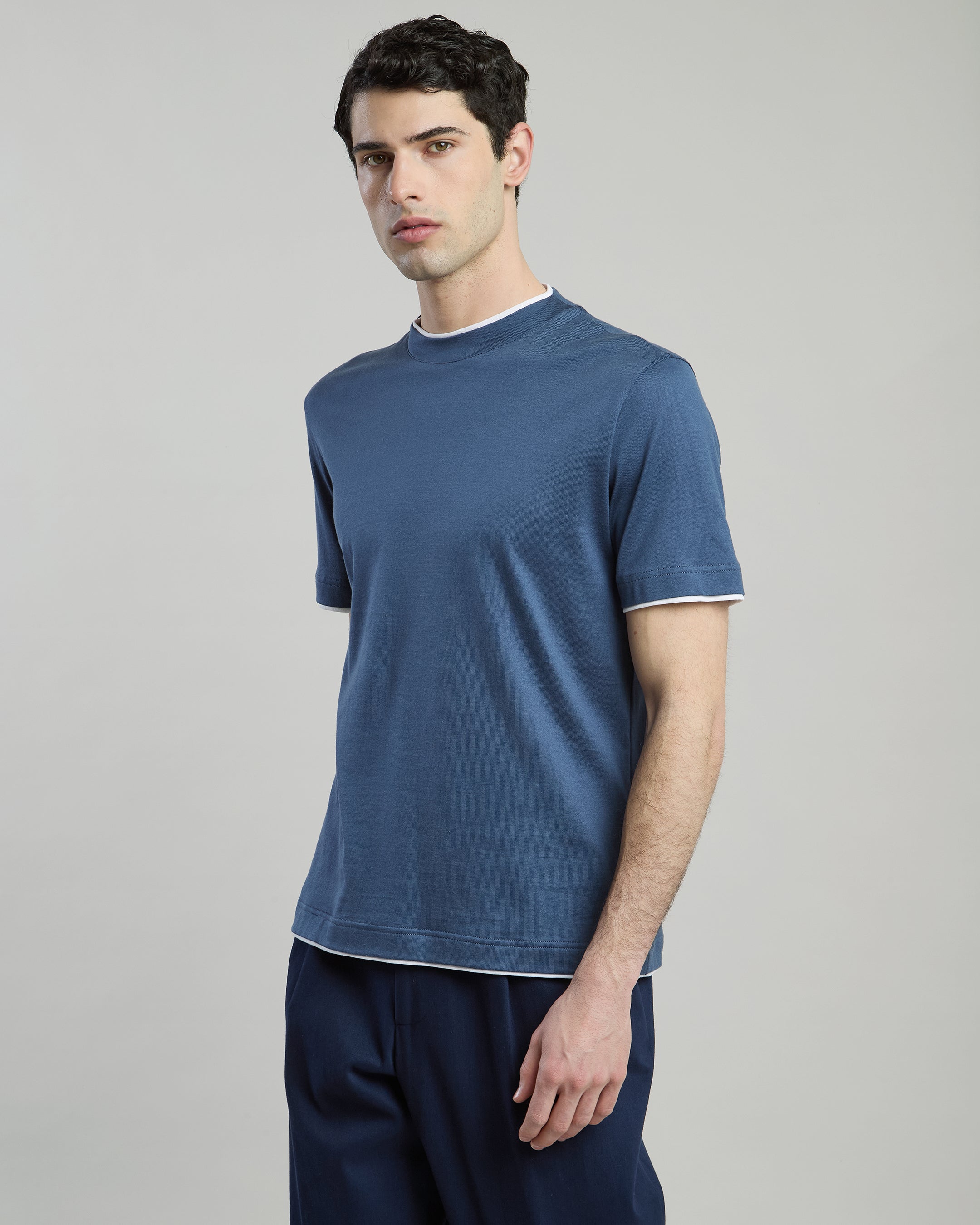 T-SHIRT GIROCOLLO COTONE JERSEY