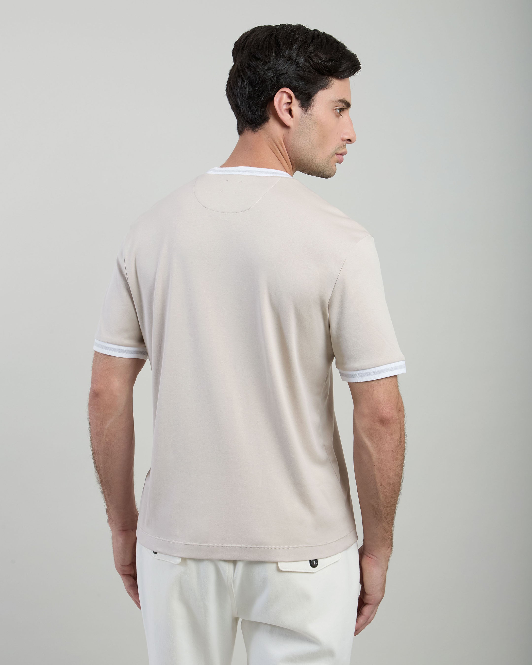 T-SHIRT GIROCOLLO COTONE GIZA INTERLOCK