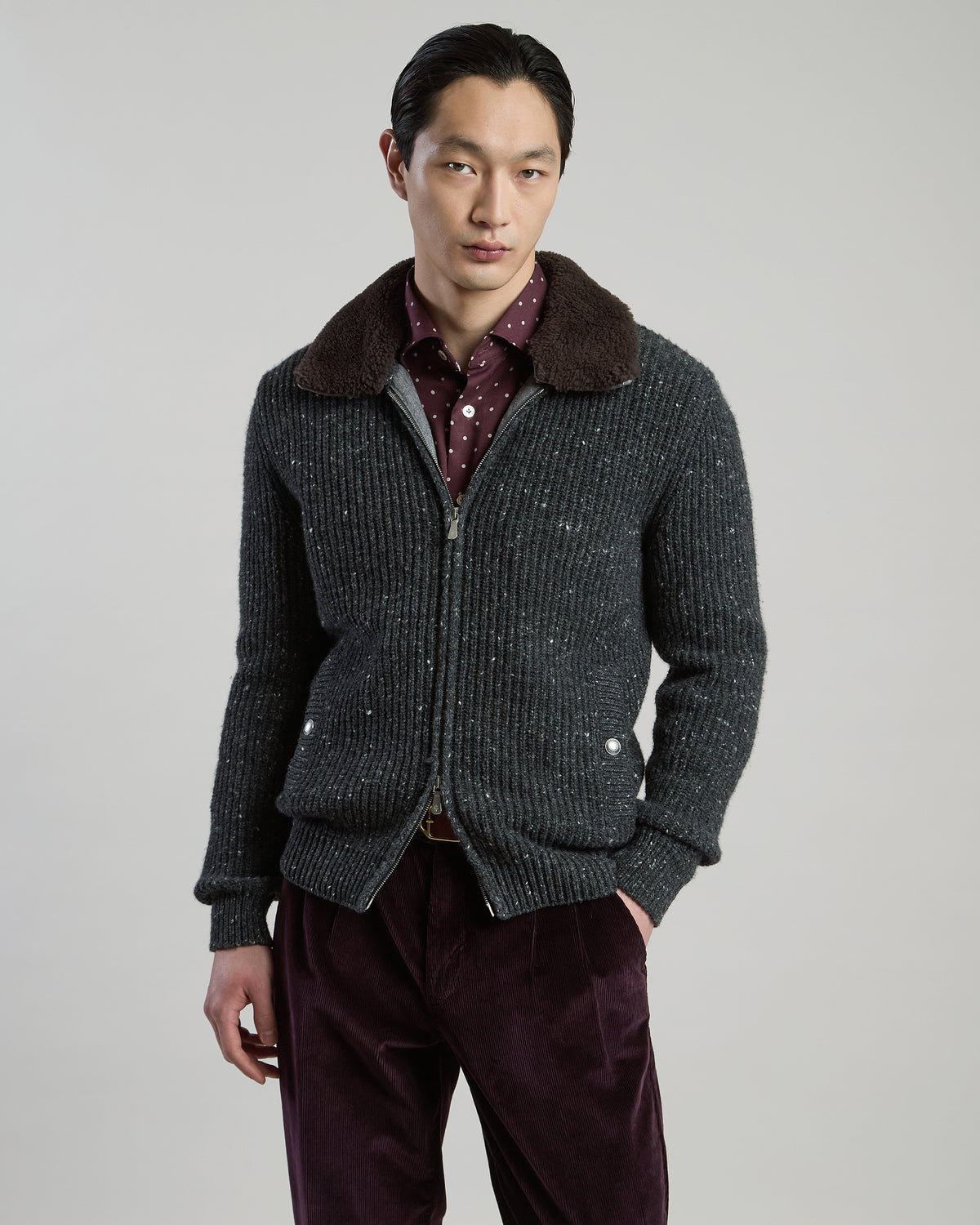 GIUBBINO IN MAGLIA LANA CASHMERE