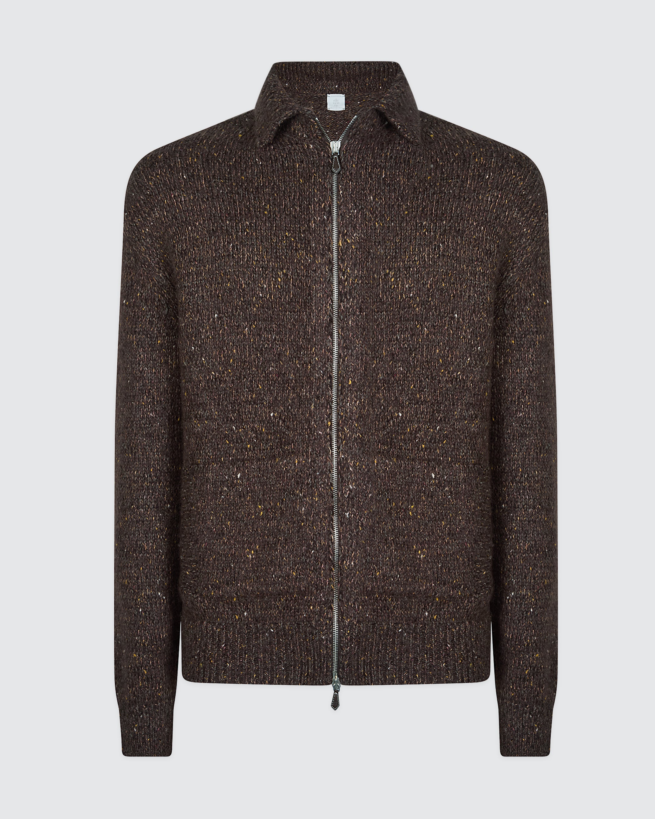 MAGLIA FULL ZIP LANA ALPACA SETA