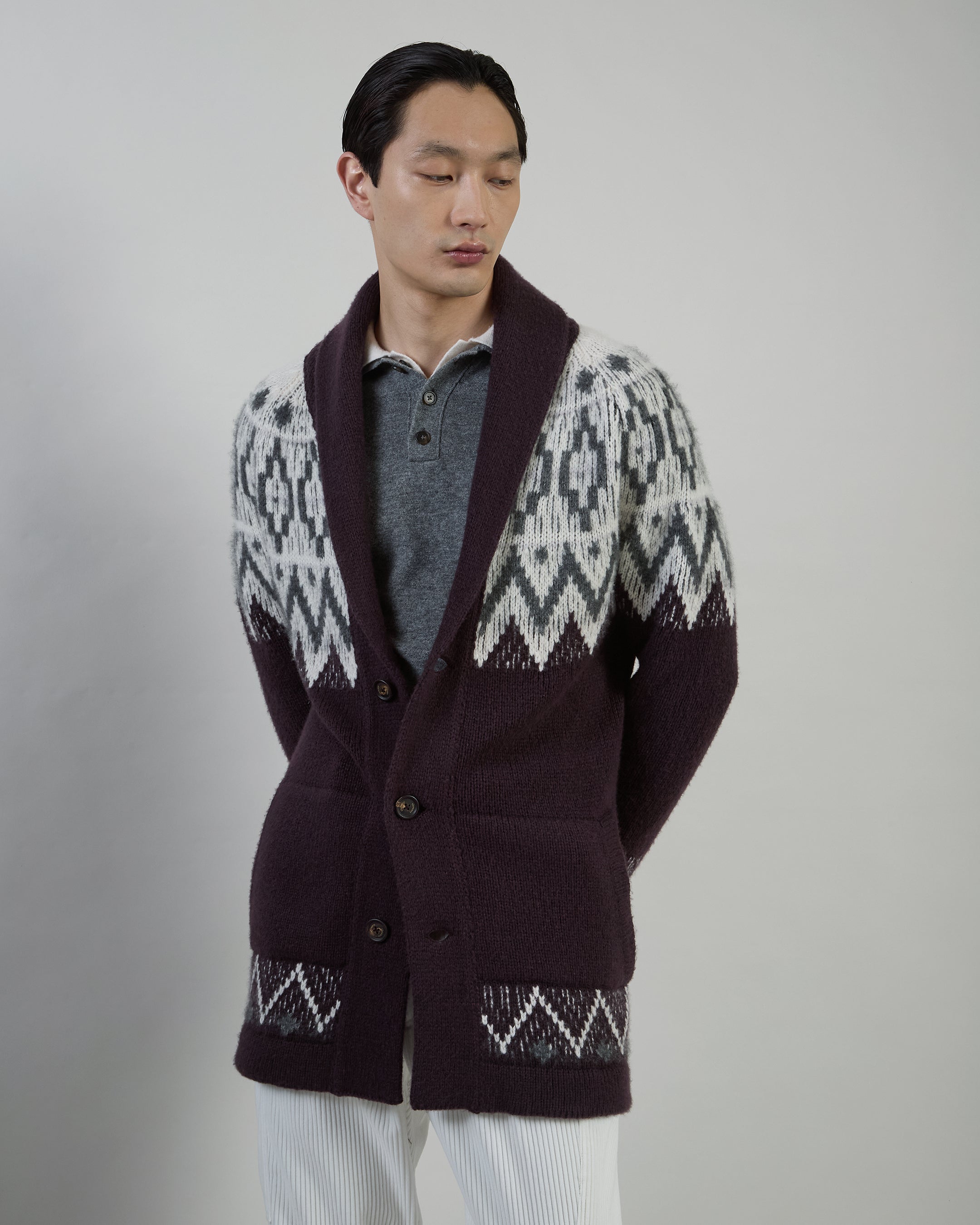 CARDIGAN CASHMERE SETA