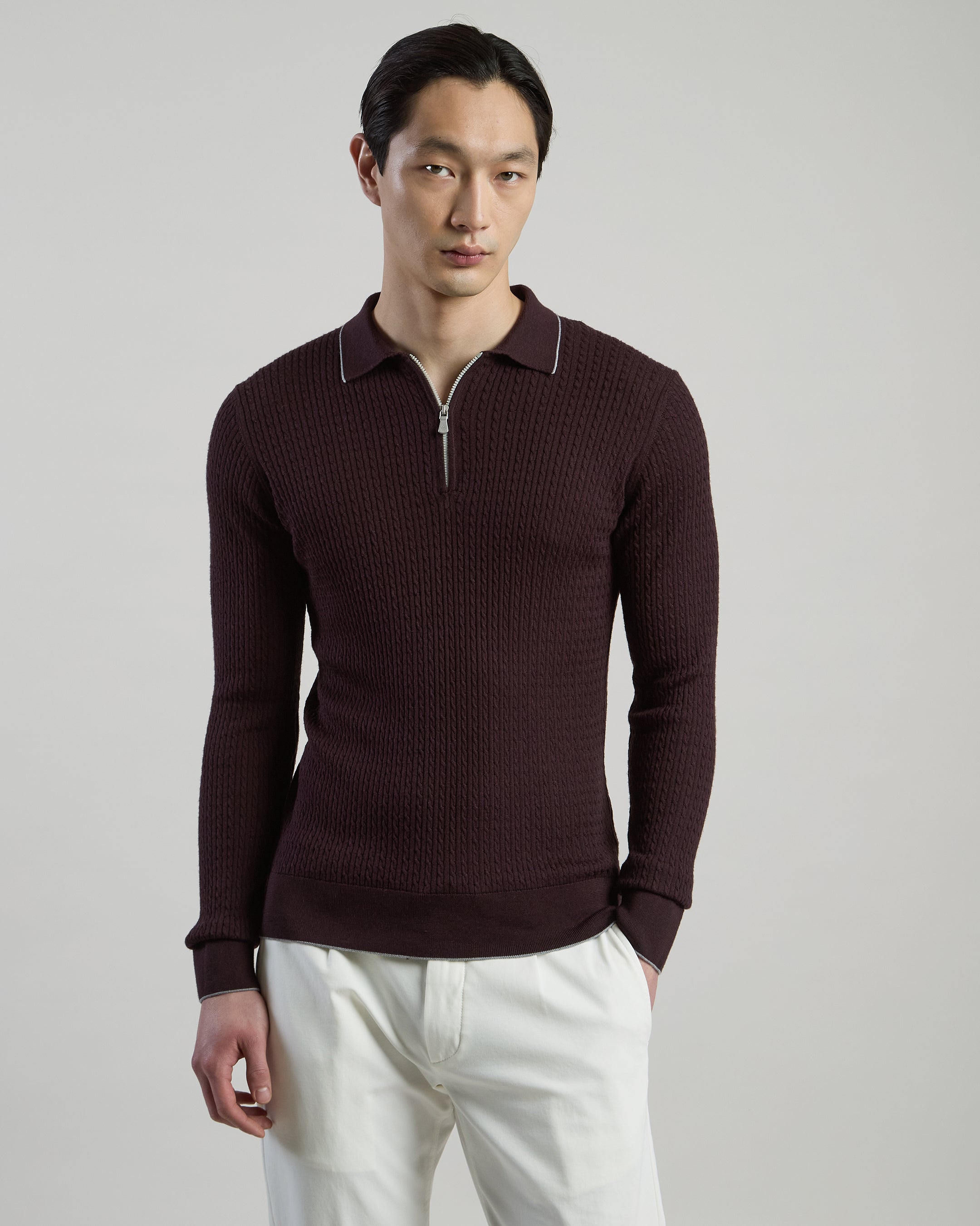 POLO IN MAGLIA MERINOS SETA UNITO