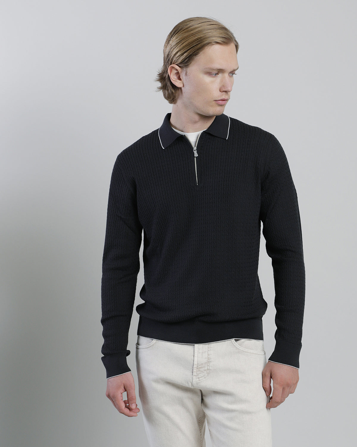 POLO IN MAGLIA MERINOS SETA UNITO