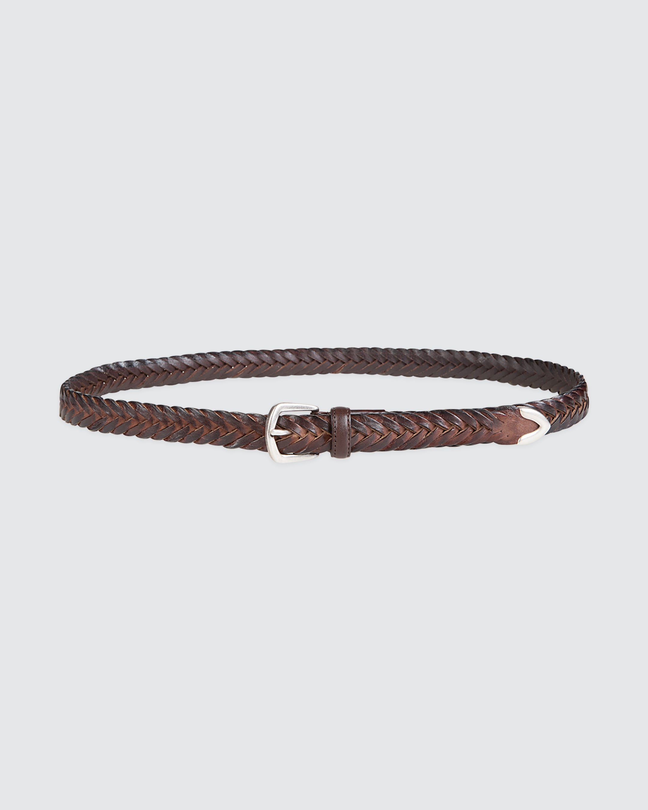 CINTURA PELLE TRECCIA