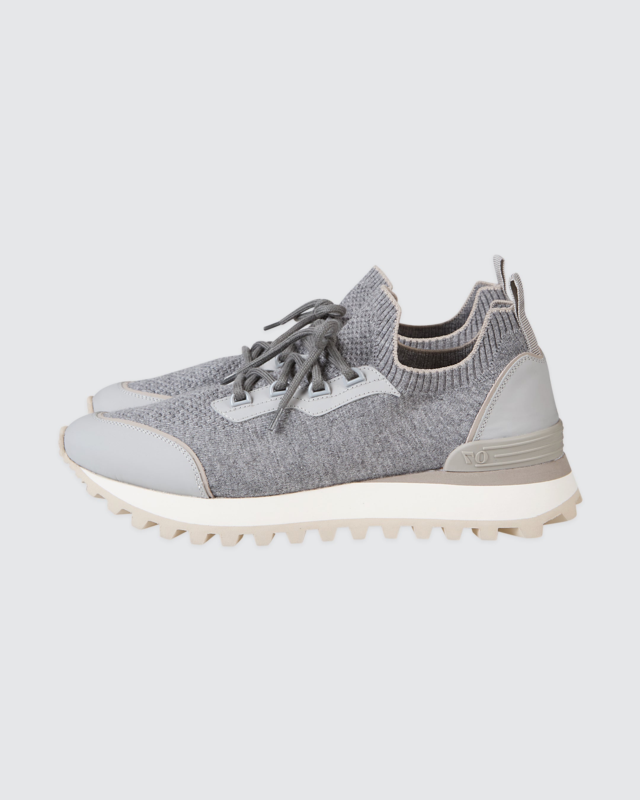 SCARPA MAGLIA IN LANA E PELLE VITELLO