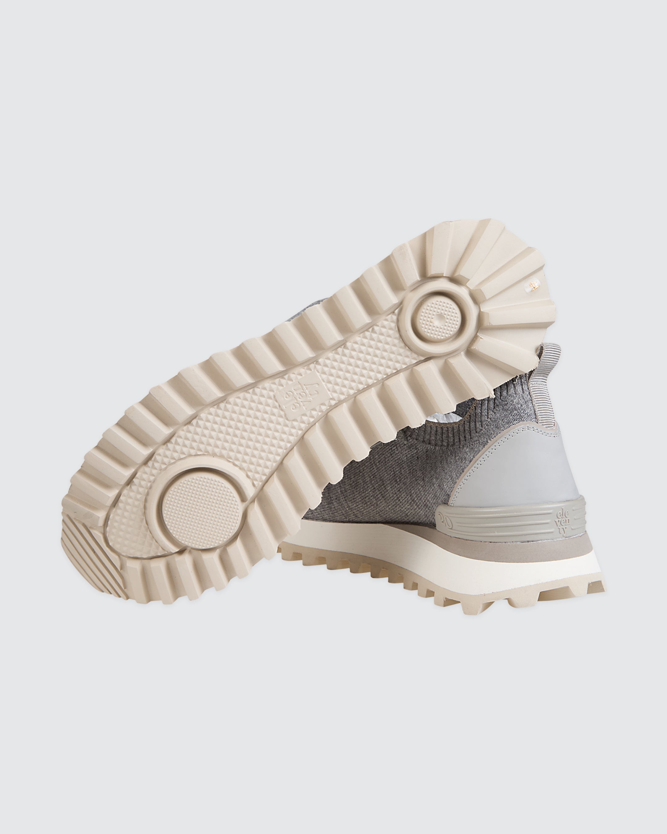 SCARPA MAGLIA IN LANA E PELLE VITELLO