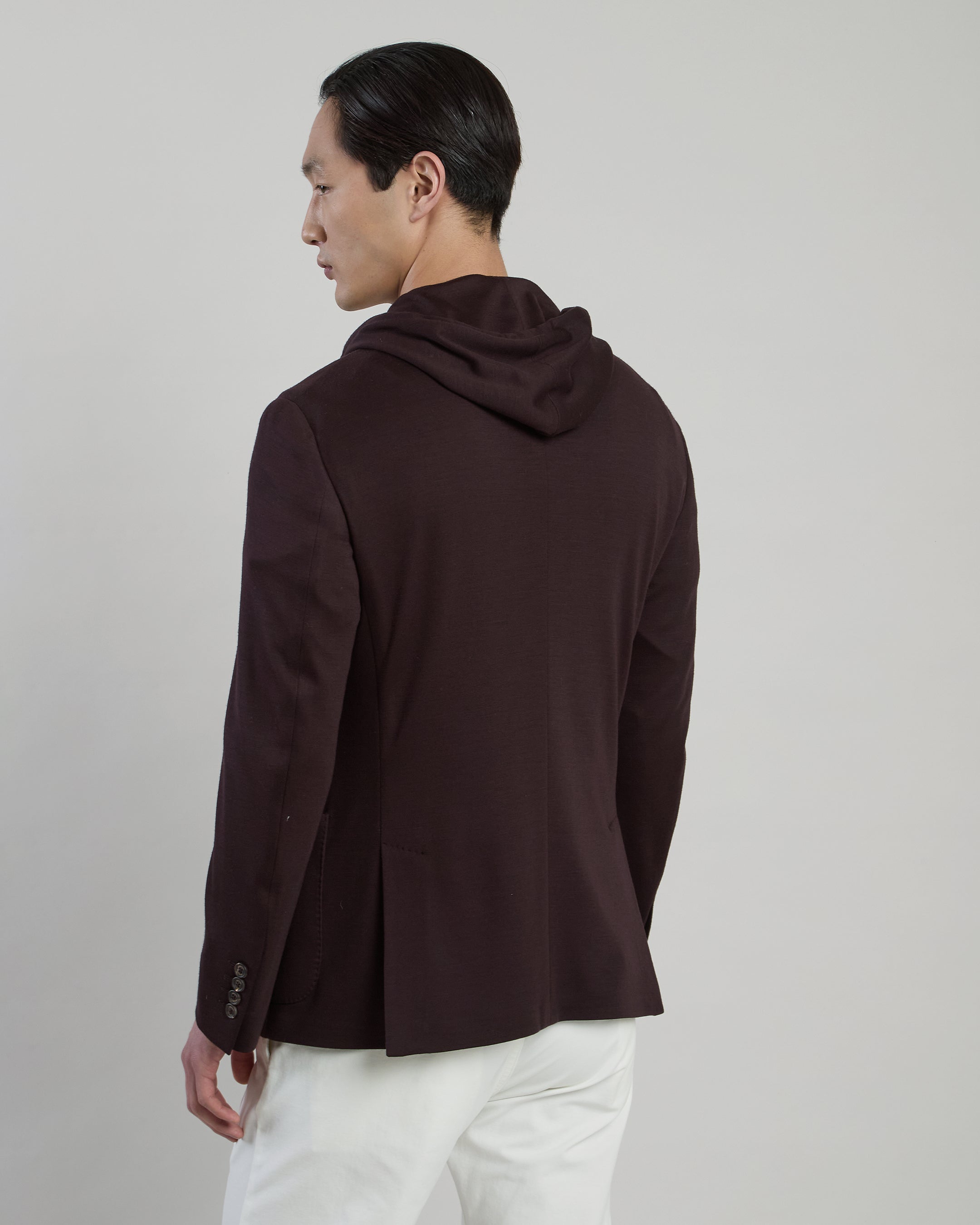 WOOL INTERLOCK JACKET WITH BIB FRONT