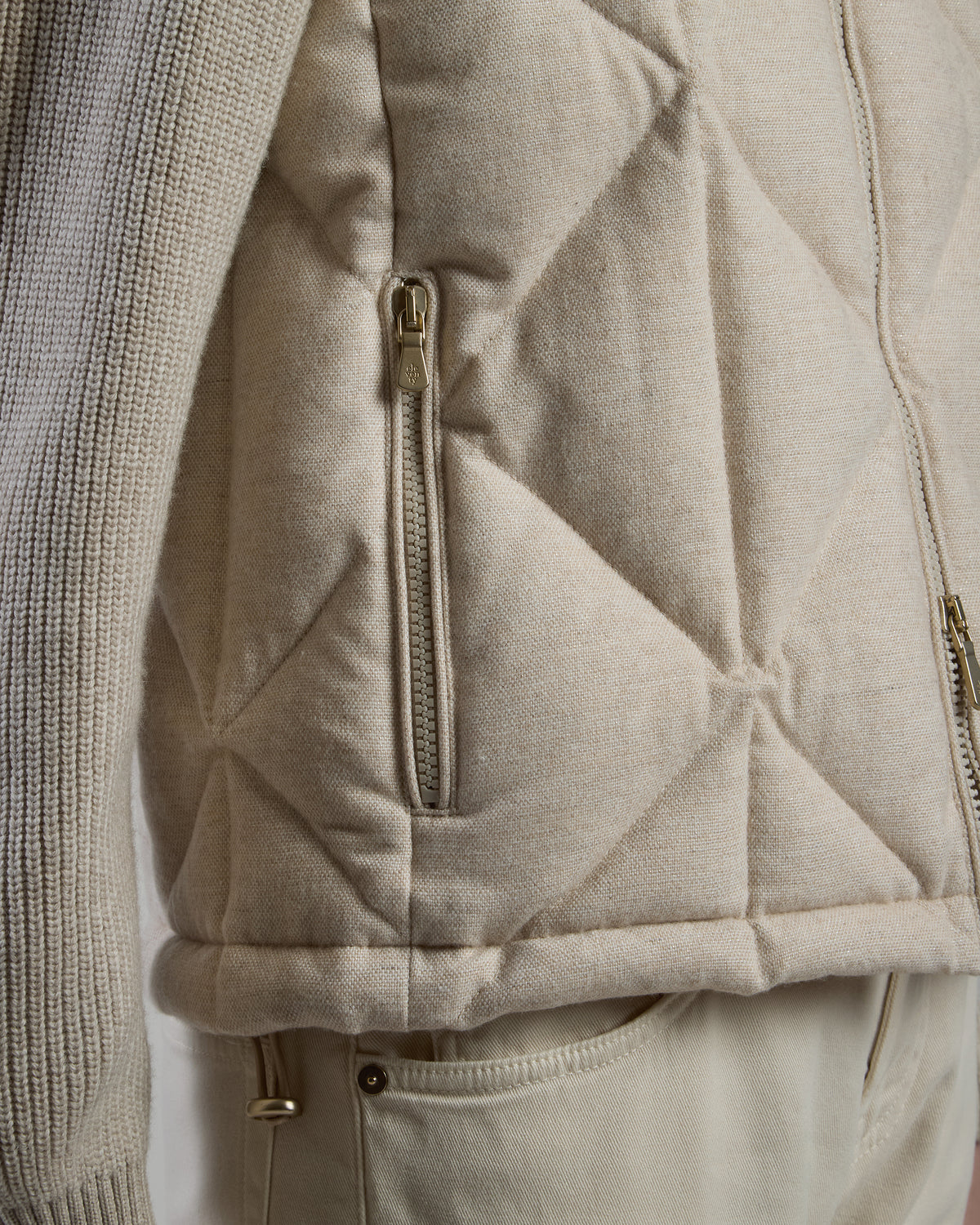 GIUBBINO LANA CASHMERE CON PARTI IN MAGLIA