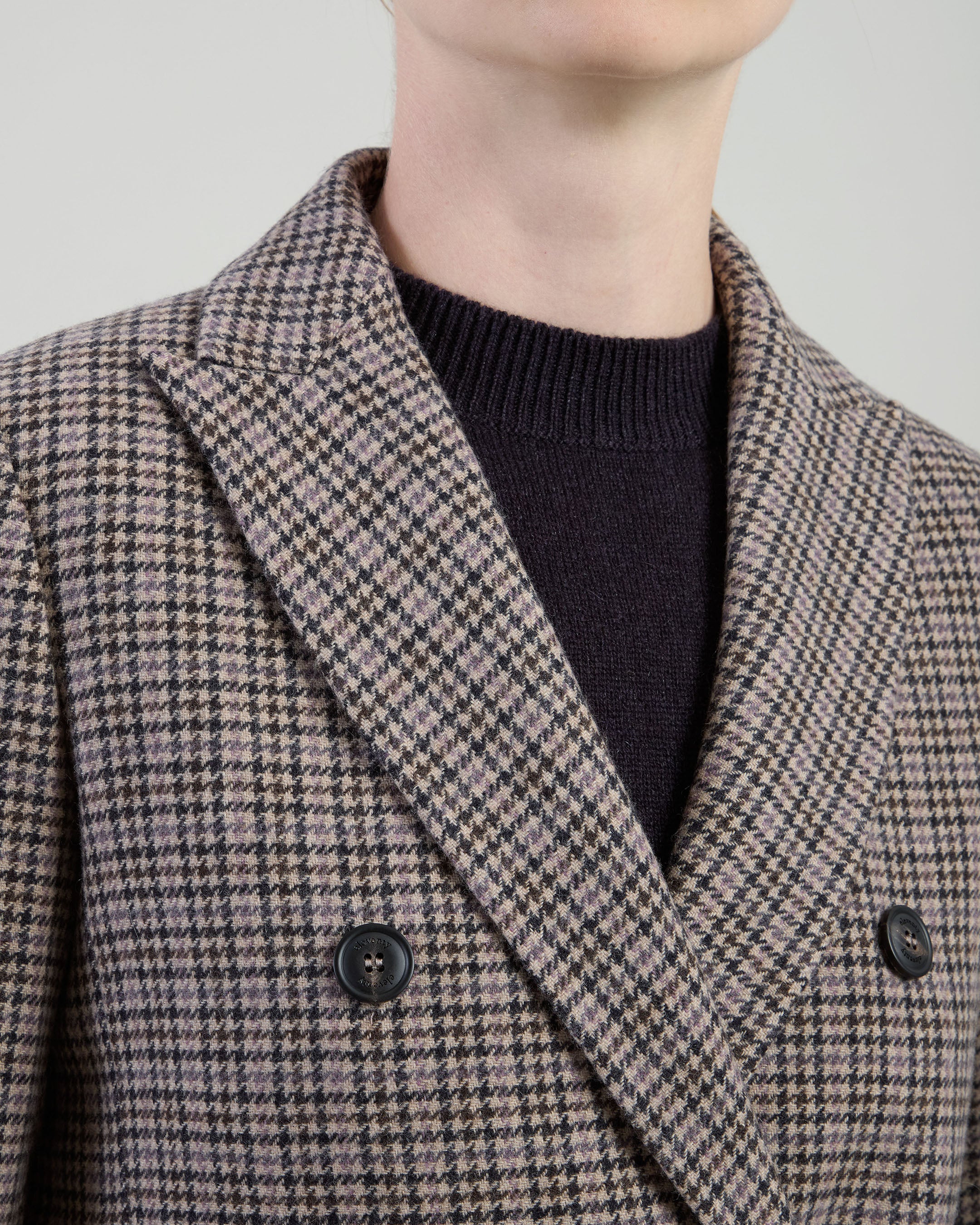 GIACCHE CORTE LANA CASHMERE PIED DE POULE