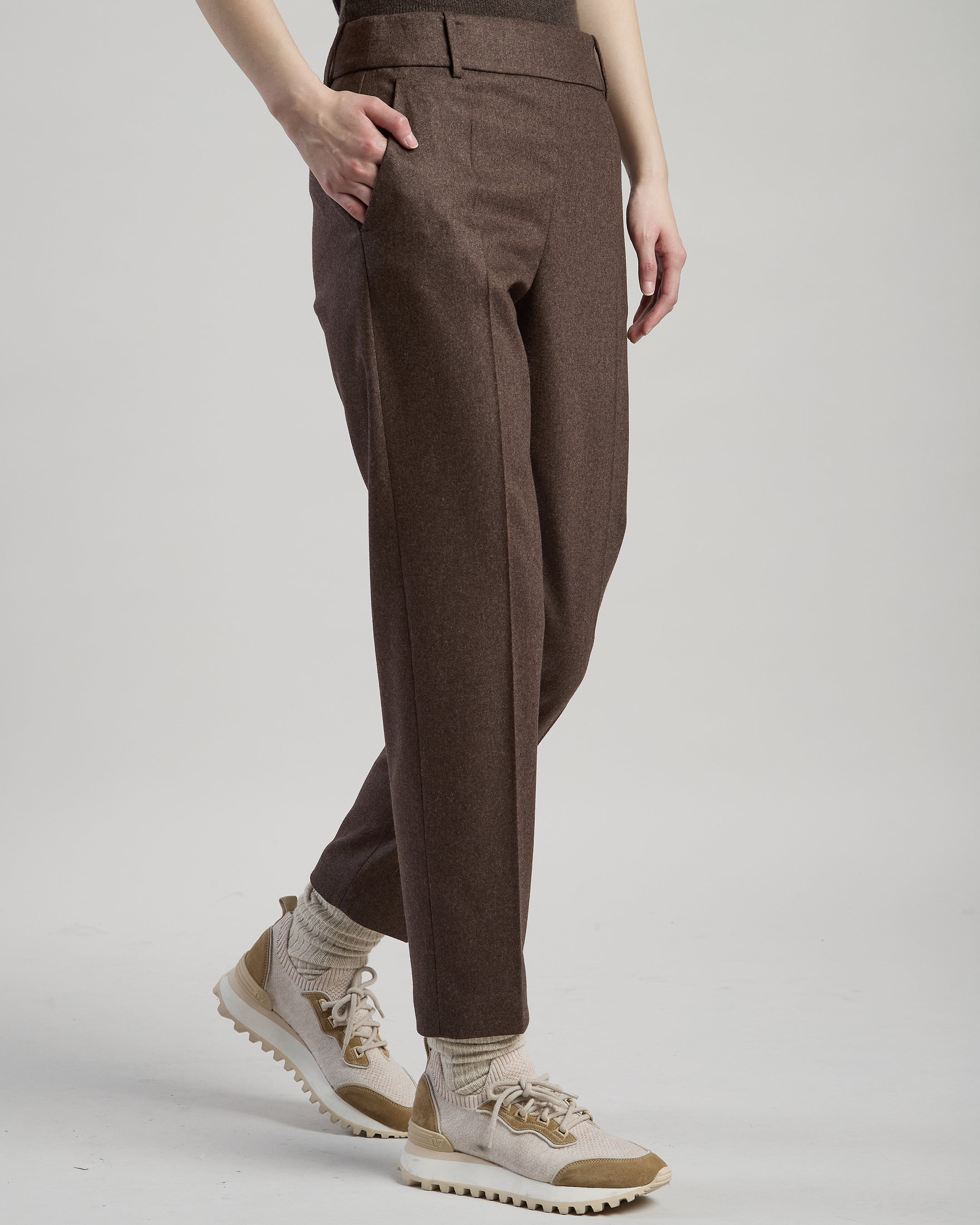 PANTALONE LANA CASHMERE STRETCH UNITA
