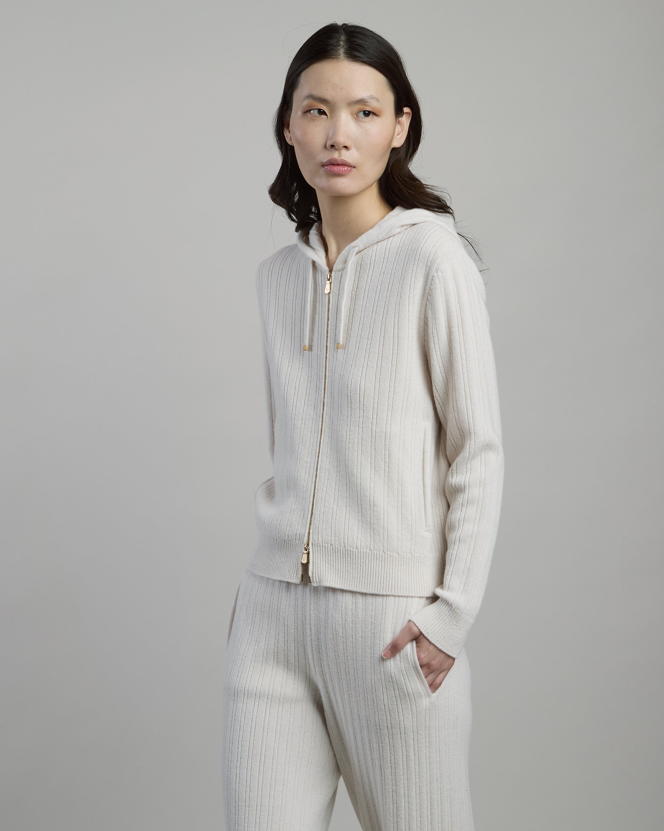 MAGLIA FULL ZIP LANA CASHMERE