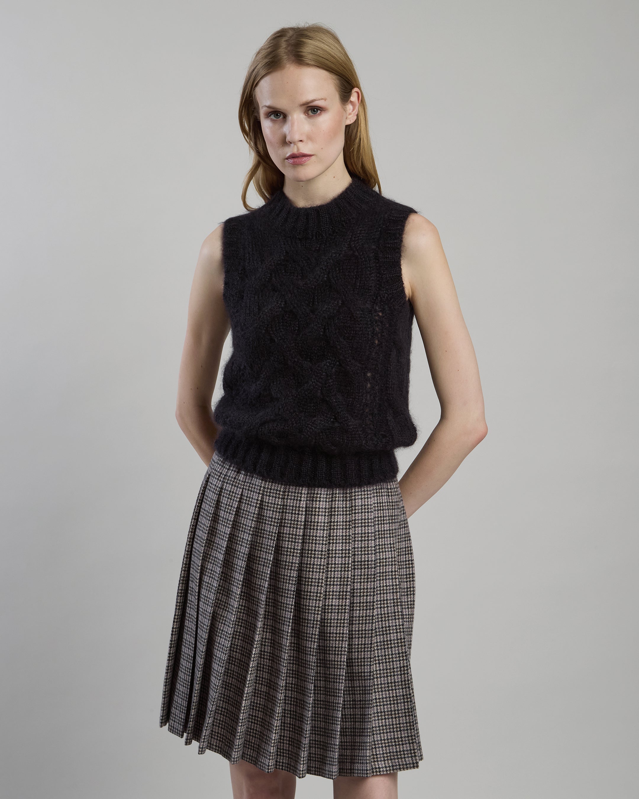 MAGLIA SMANICATA KID MOHAIR SETA