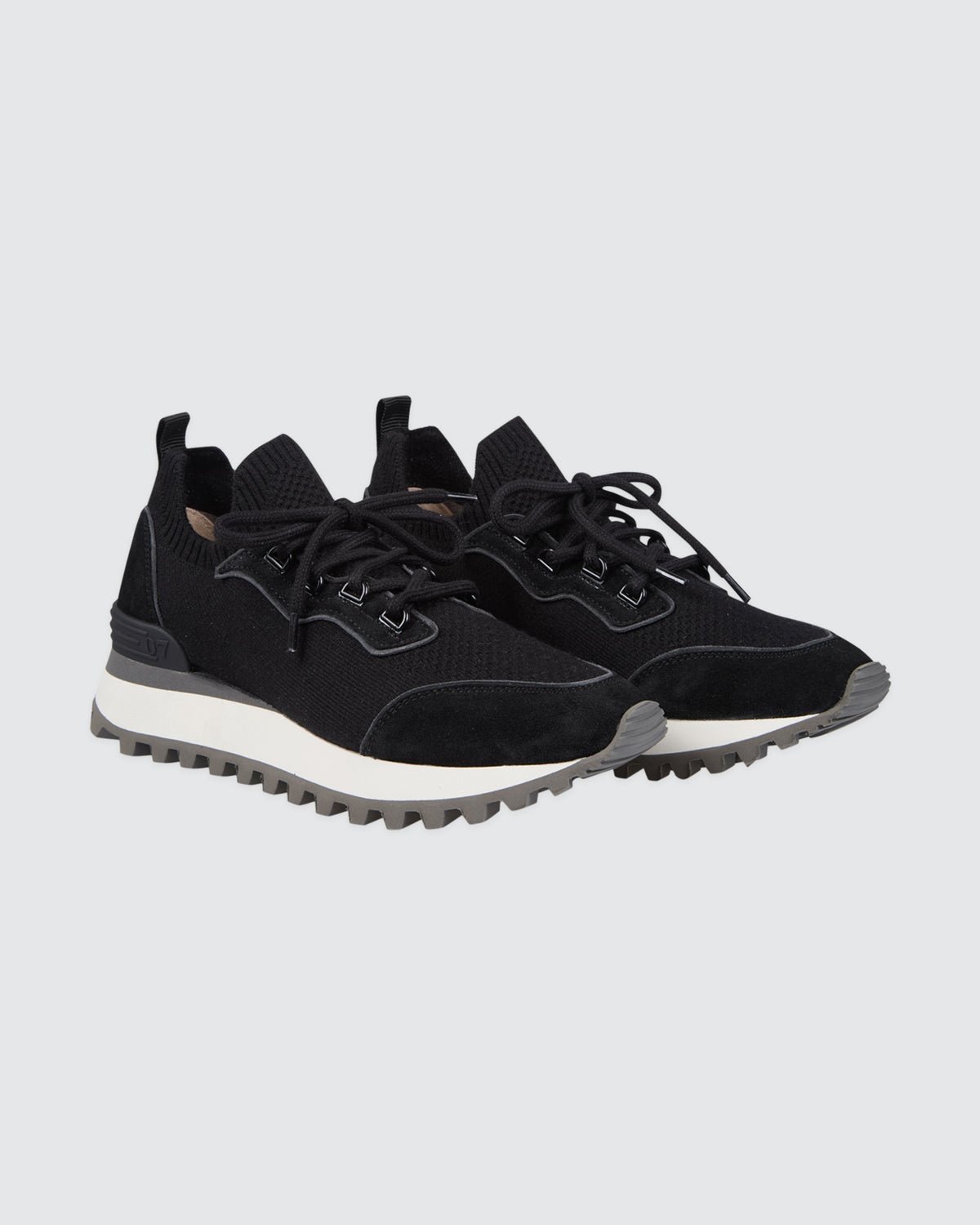 CALFSKIN SNEAKERS WITH MERINO WOOL SOCK