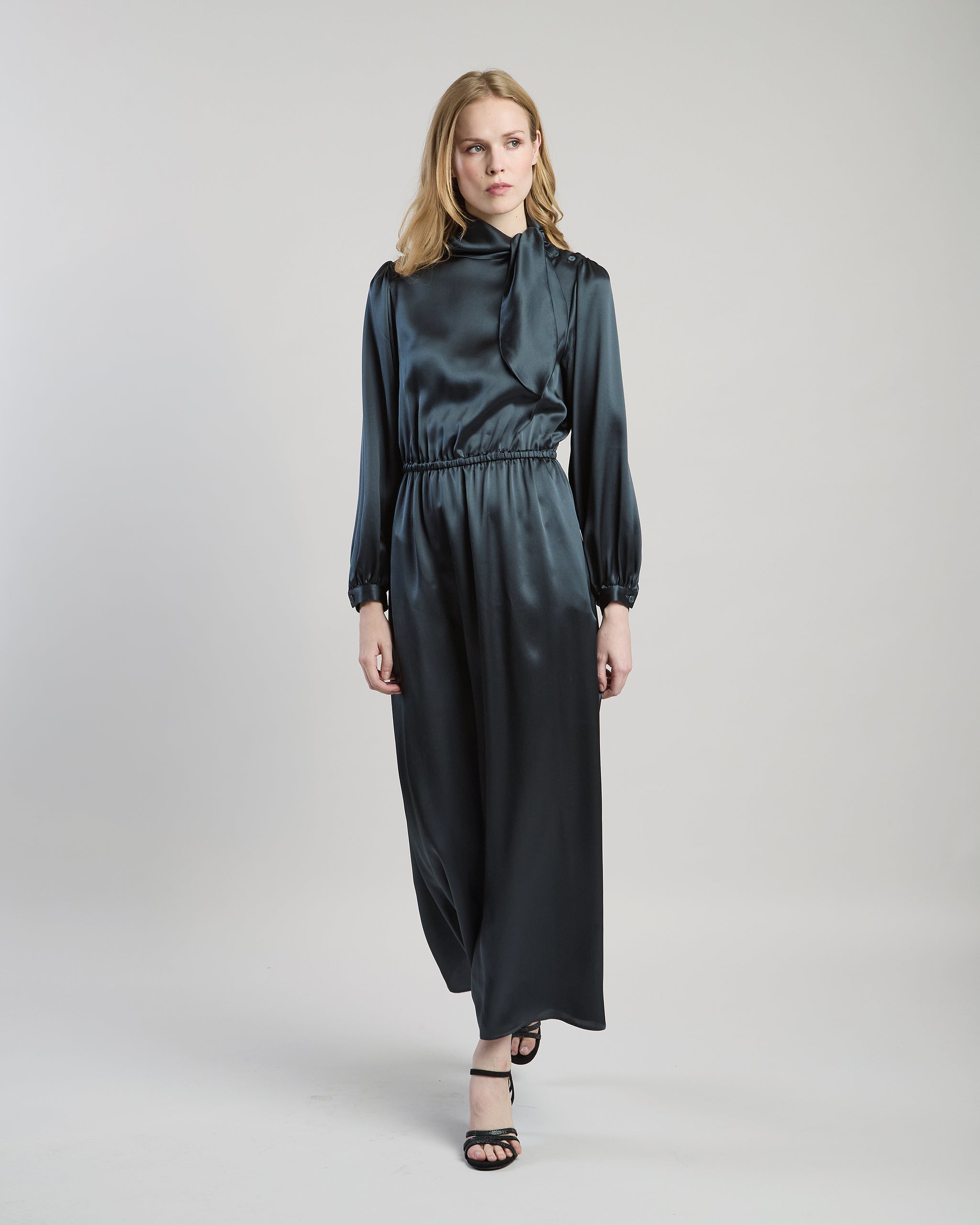 PLAIN SILK DRESS
