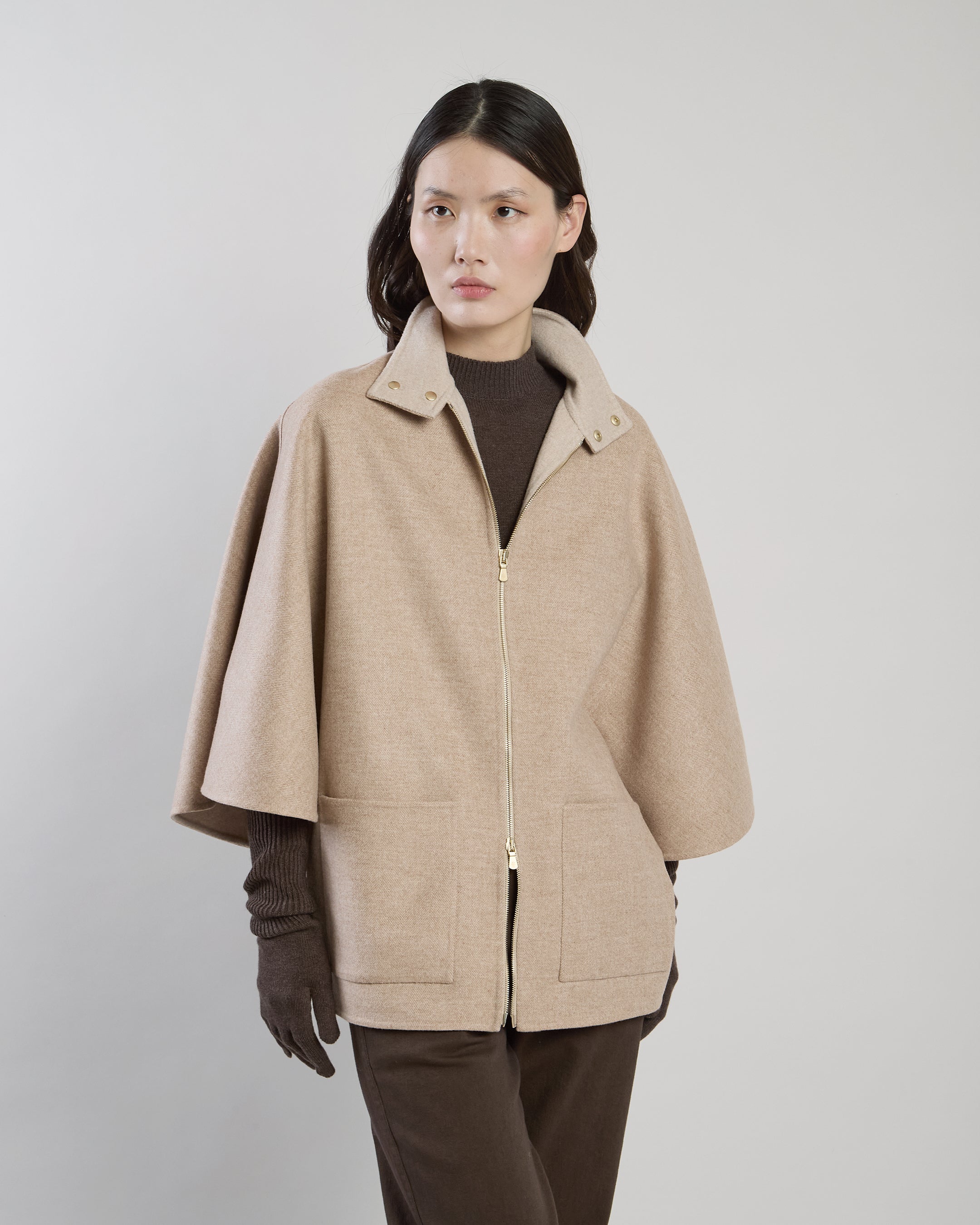 CAPPOTTO MONOPETTO REVERSIBILE LANA CASHMERE